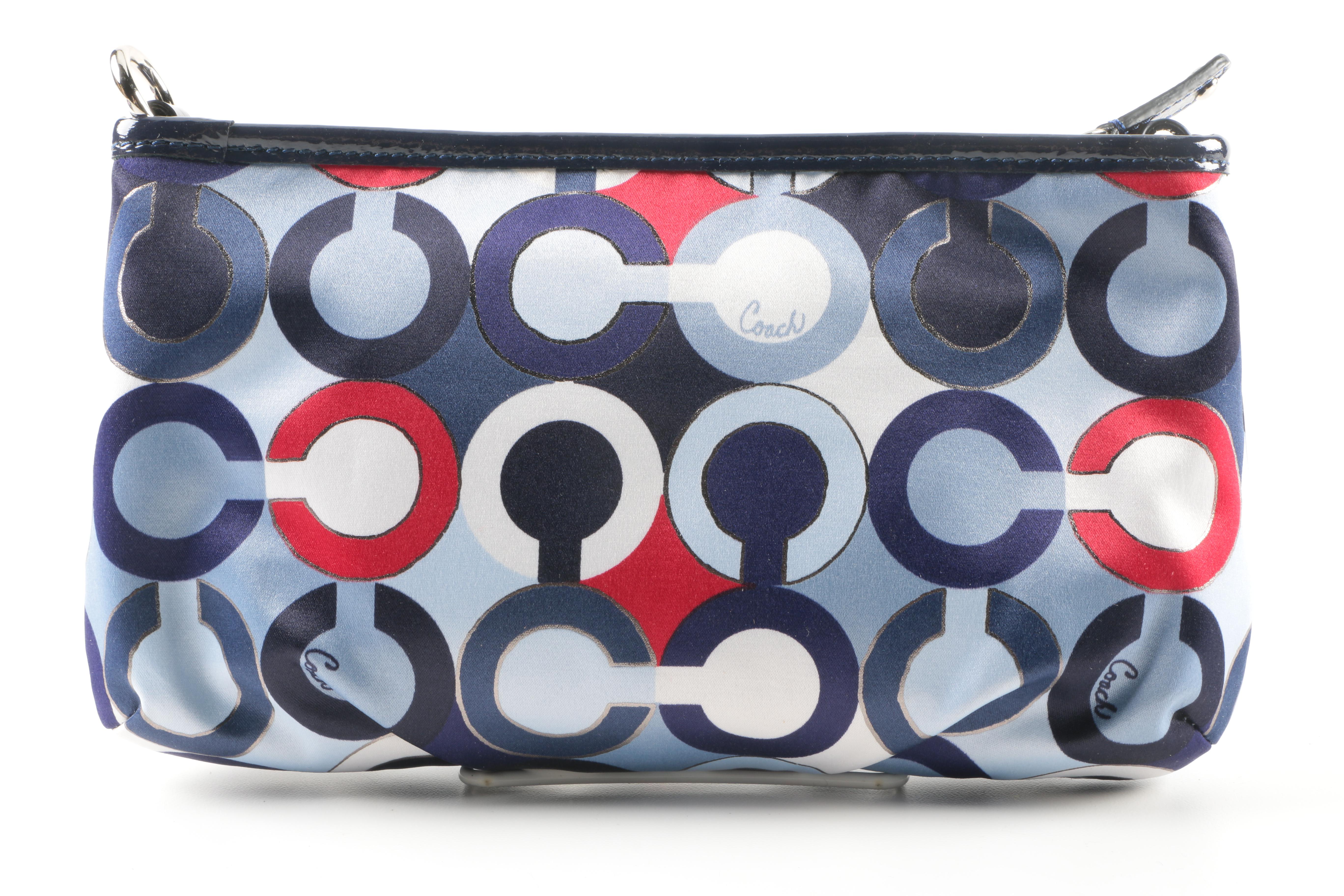 Coach Multicolored Sateen Wallet And Wristlet