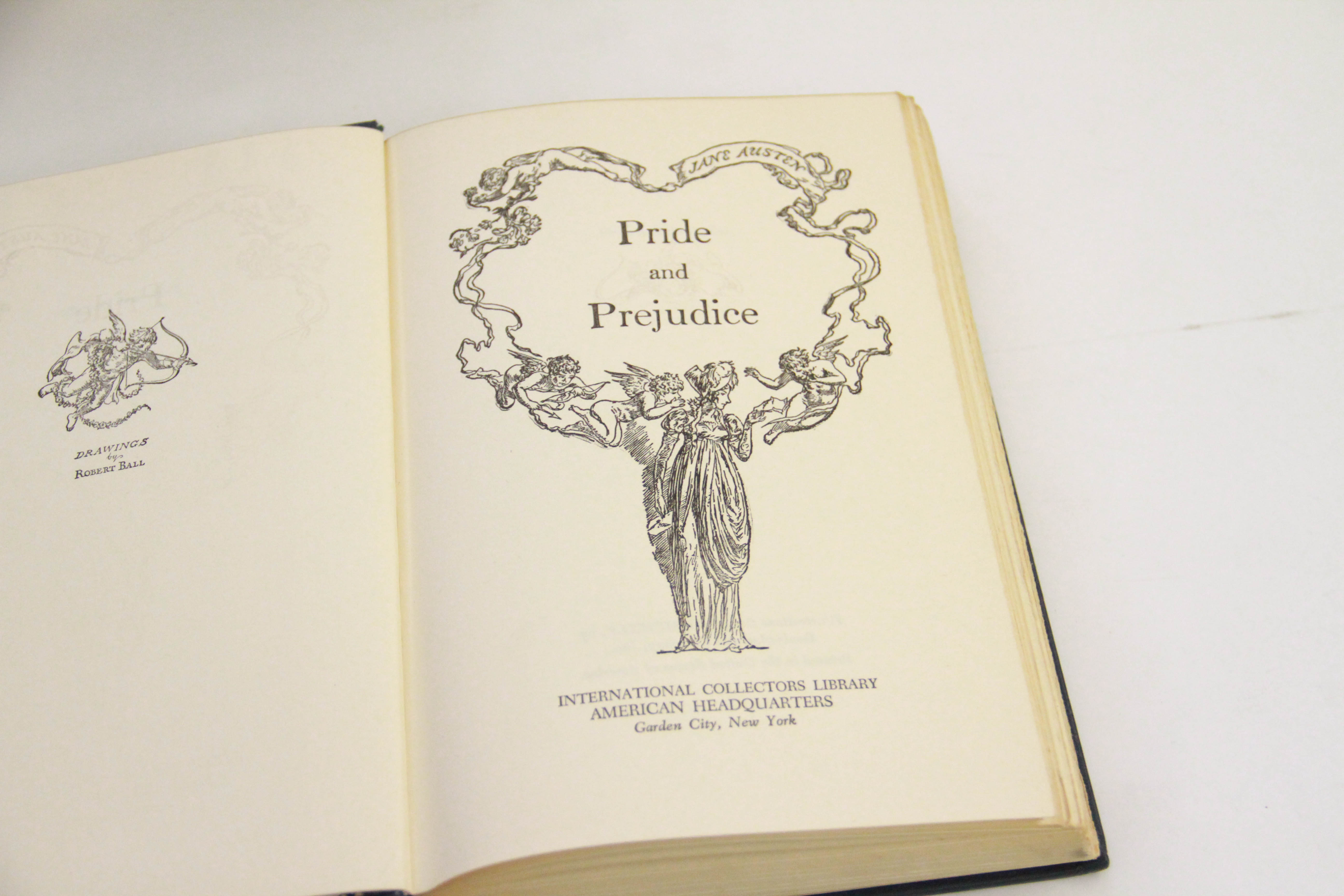 Collection of Vintage Novels Including "Pride and Prejudice" by Jane Austen