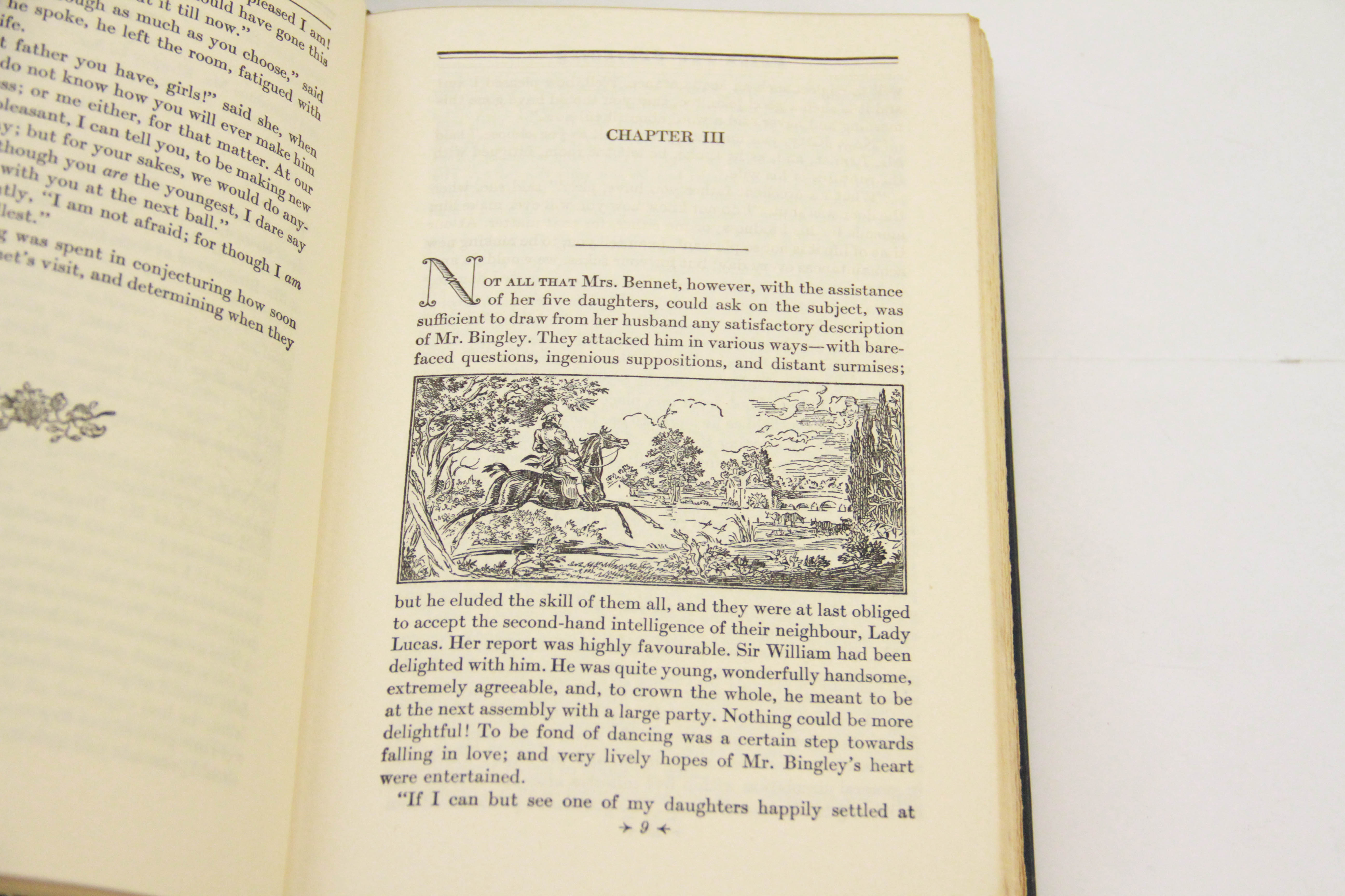 Collection of Vintage Novels Including "Pride and Prejudice" by Jane Austen