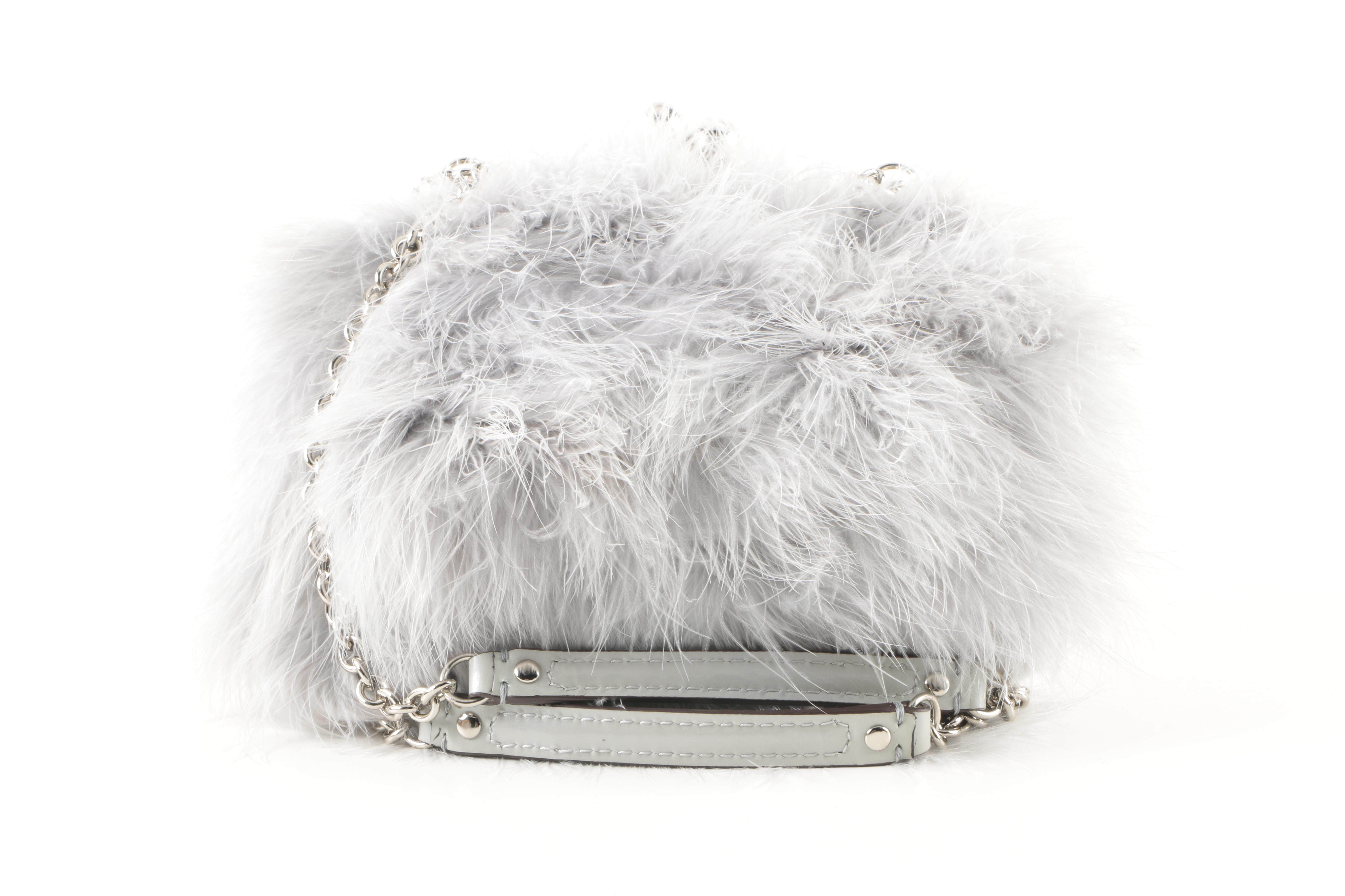 Coach Poppy Feather Small Bag In Light Grey