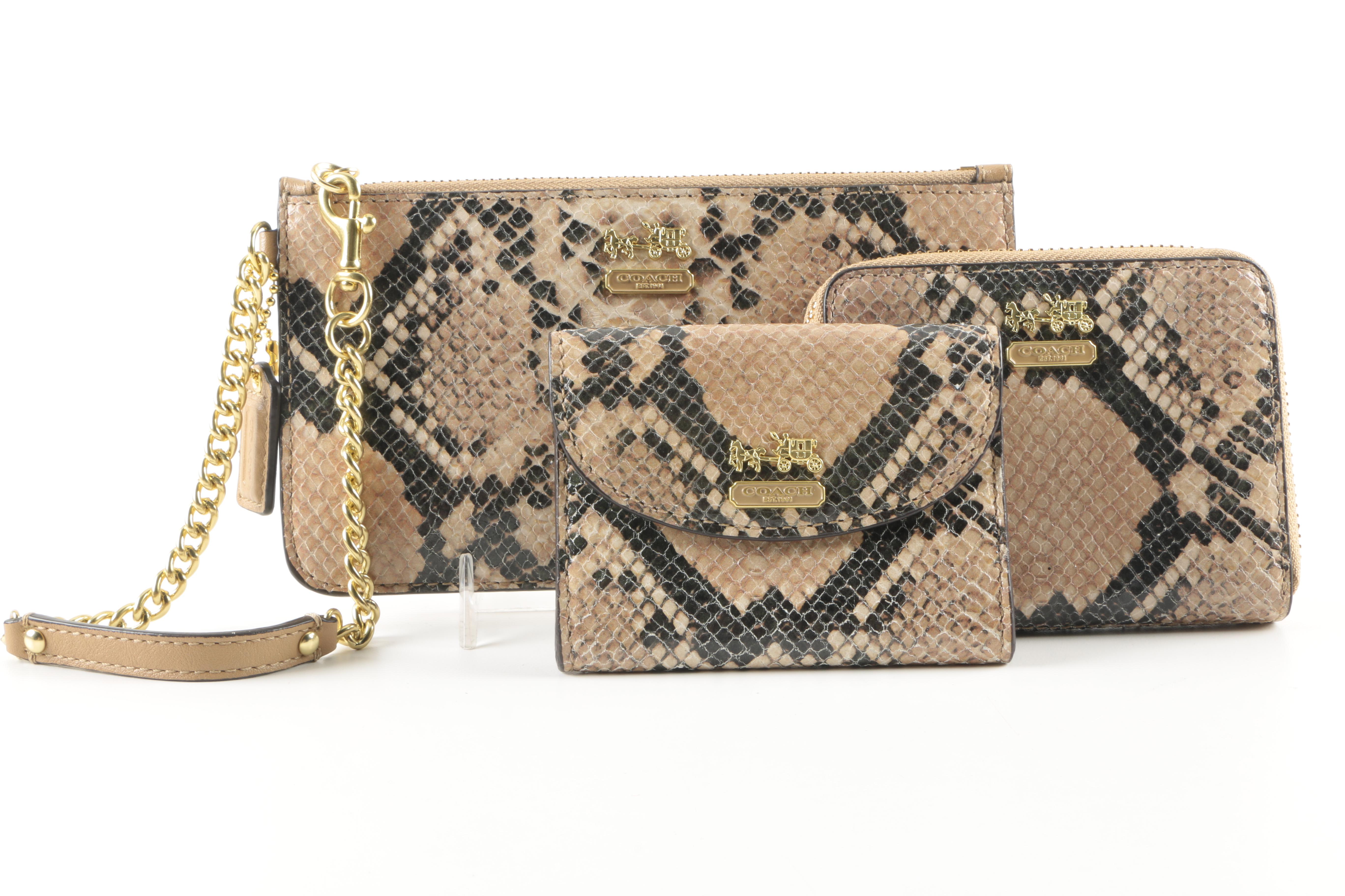 Coach Embossed Leather Python Accessories
