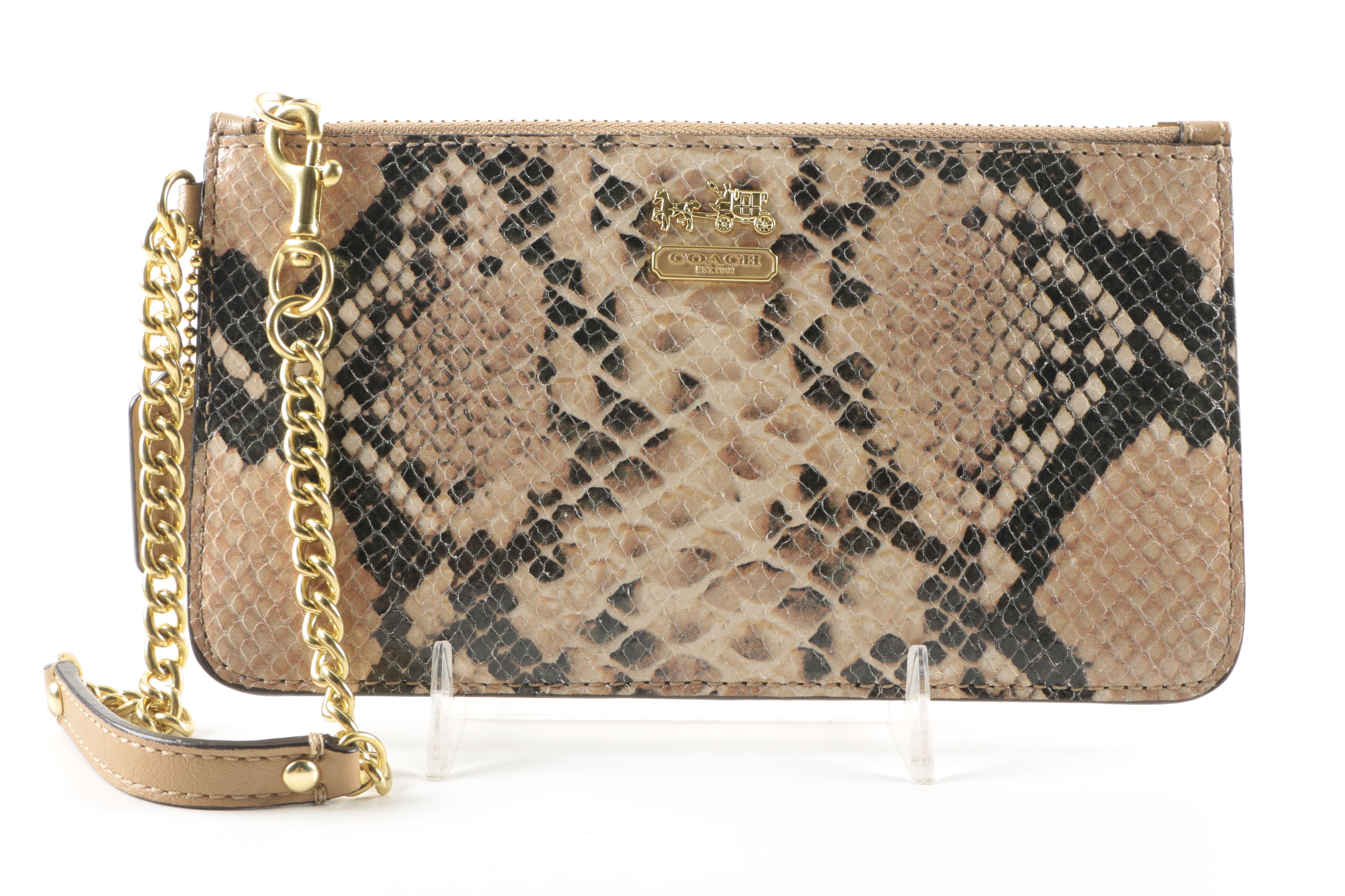 Coach Embossed Leather Python Accessories