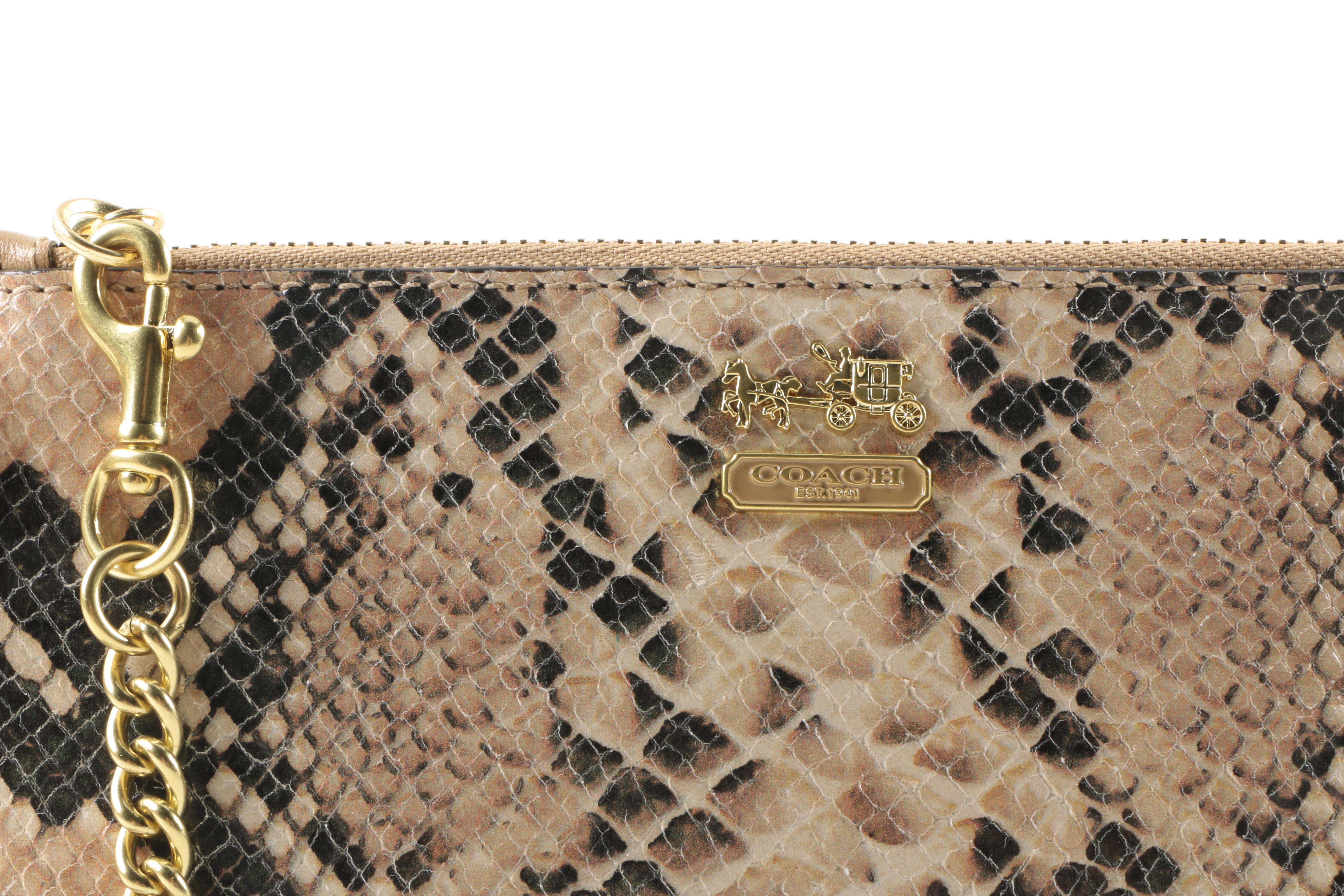 Coach Embossed Leather Python Accessories