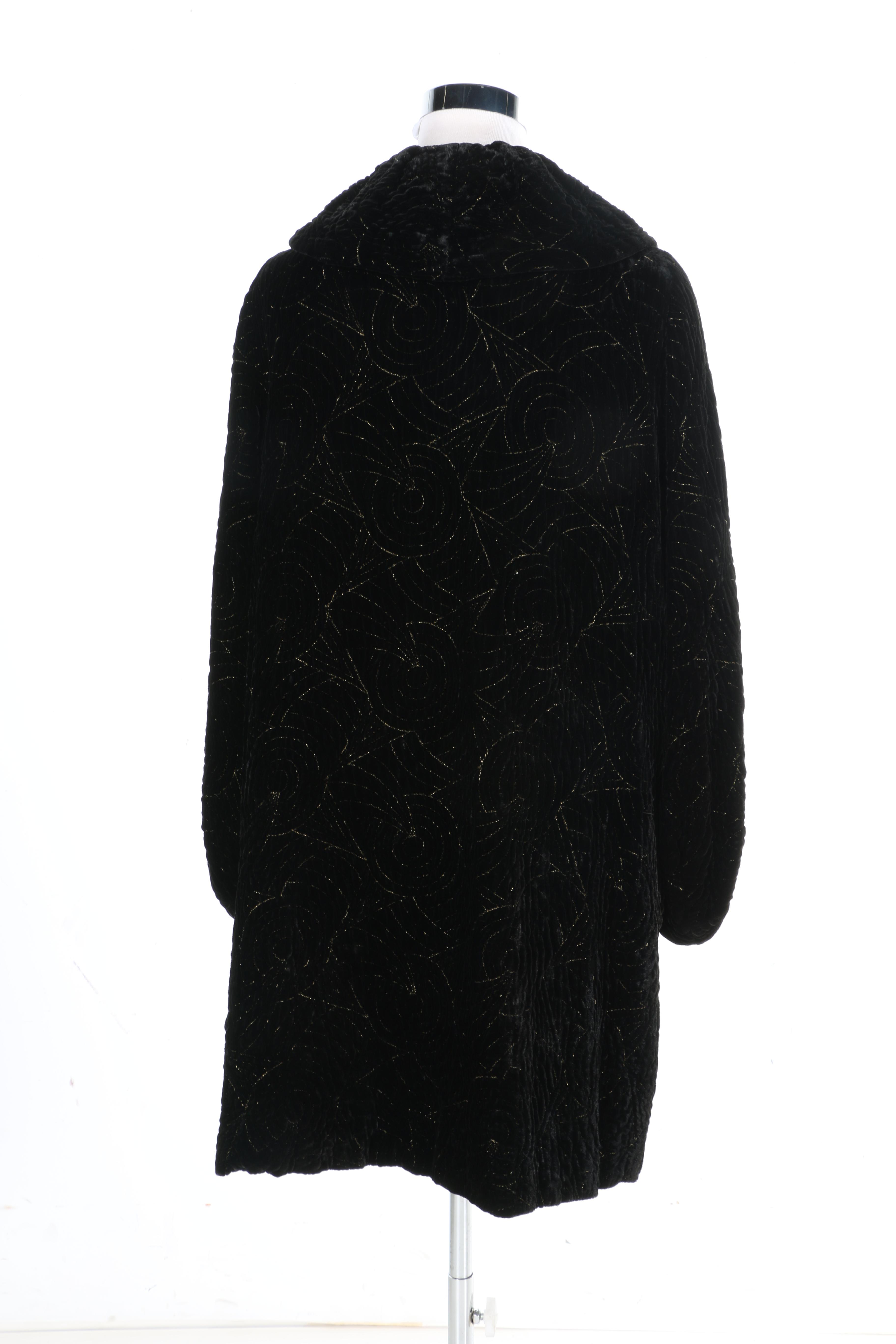 Vintage Cotrell and Leonard Velvet Swing Coat