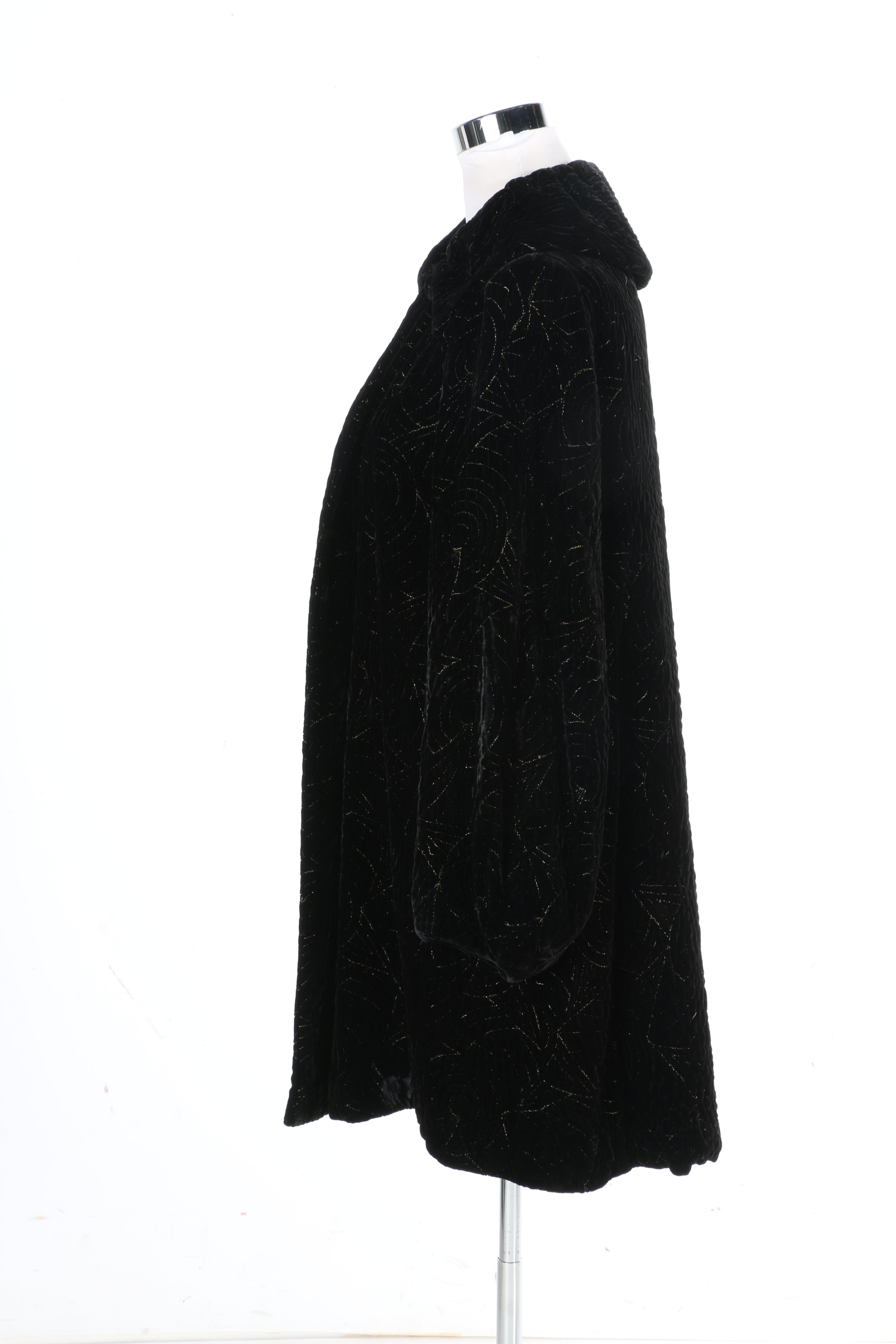 Vintage Cotrell and Leonard Velvet Swing Coat