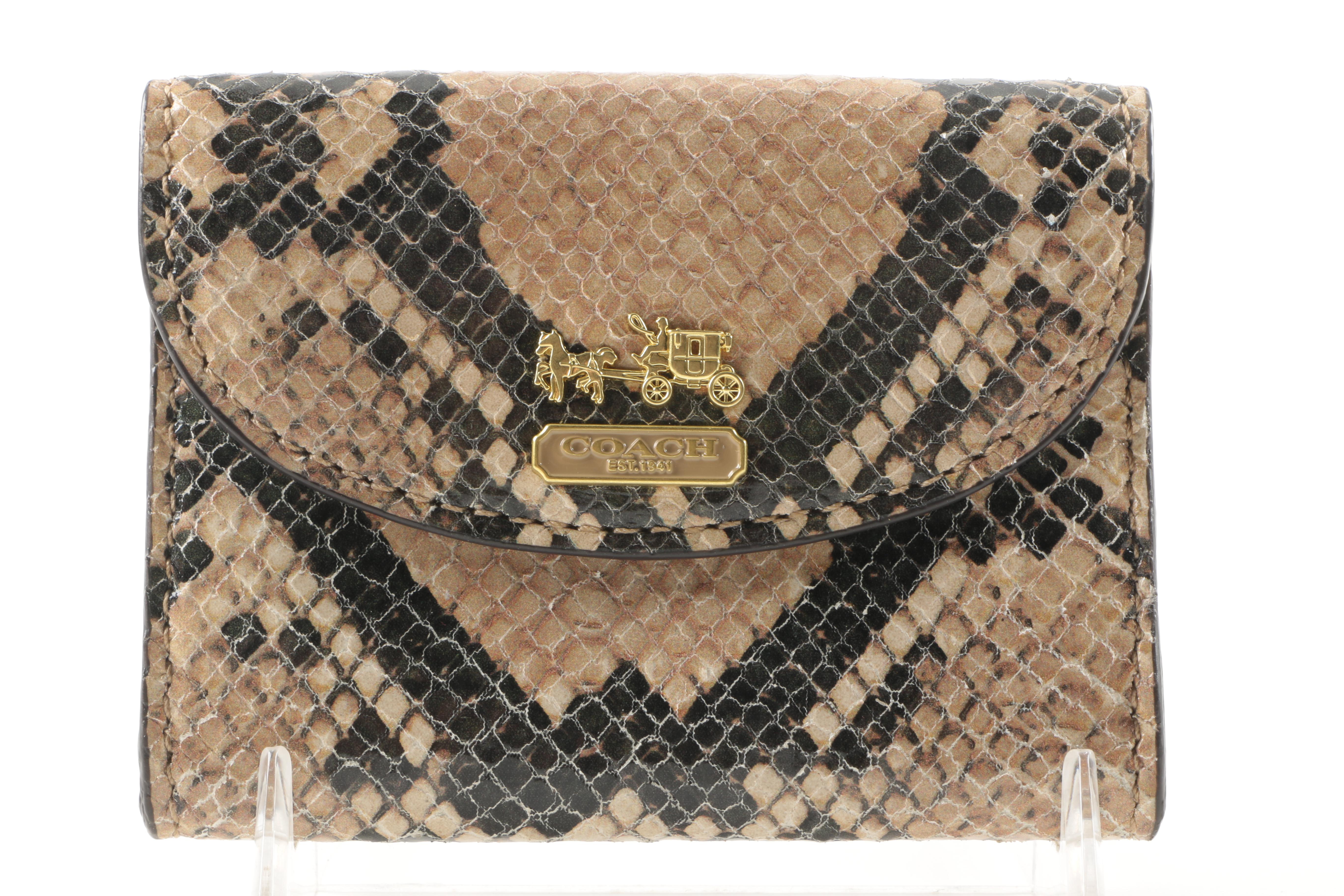 Coach Embossed Leather Python Accessories