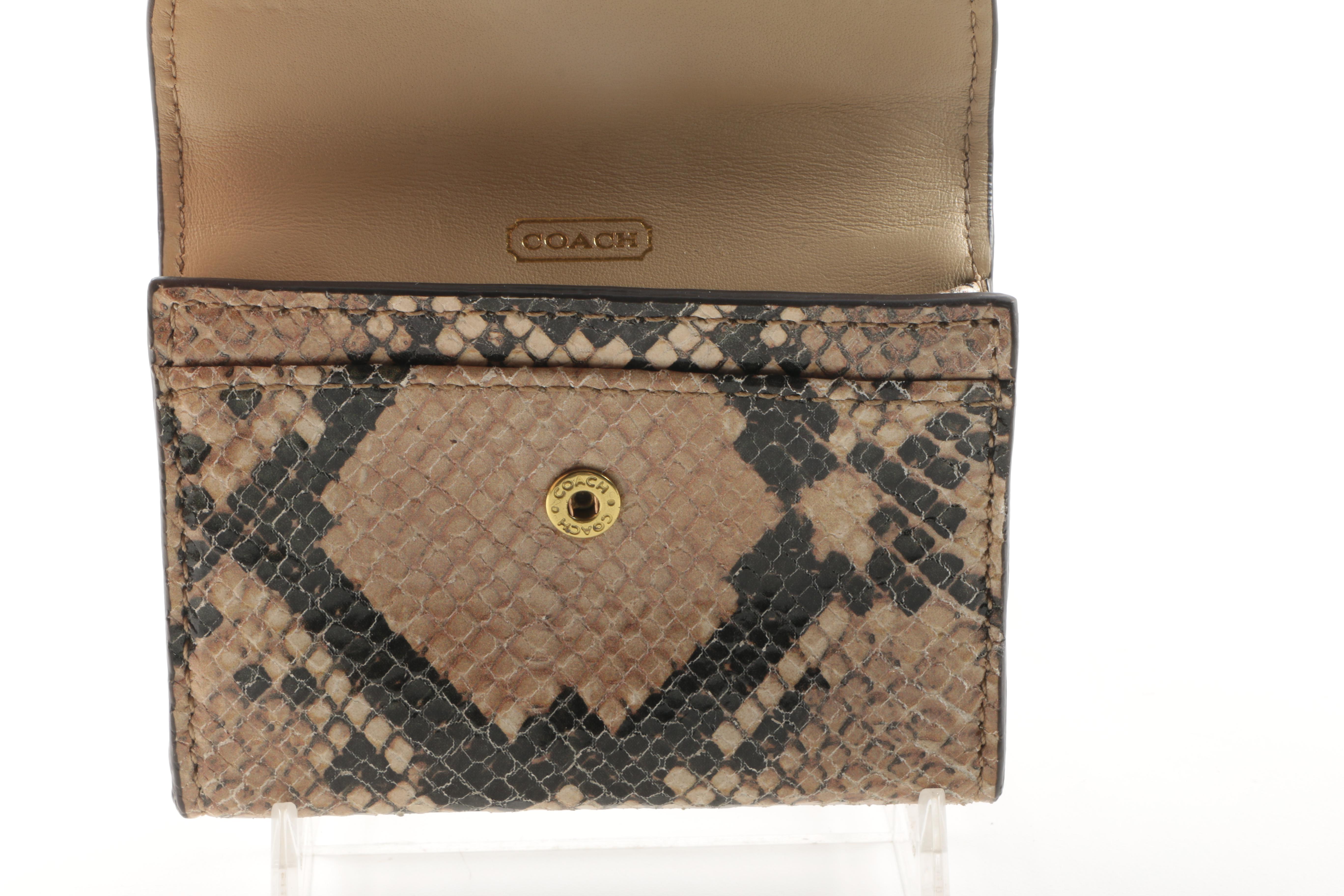 Coach Embossed Leather Python Accessories