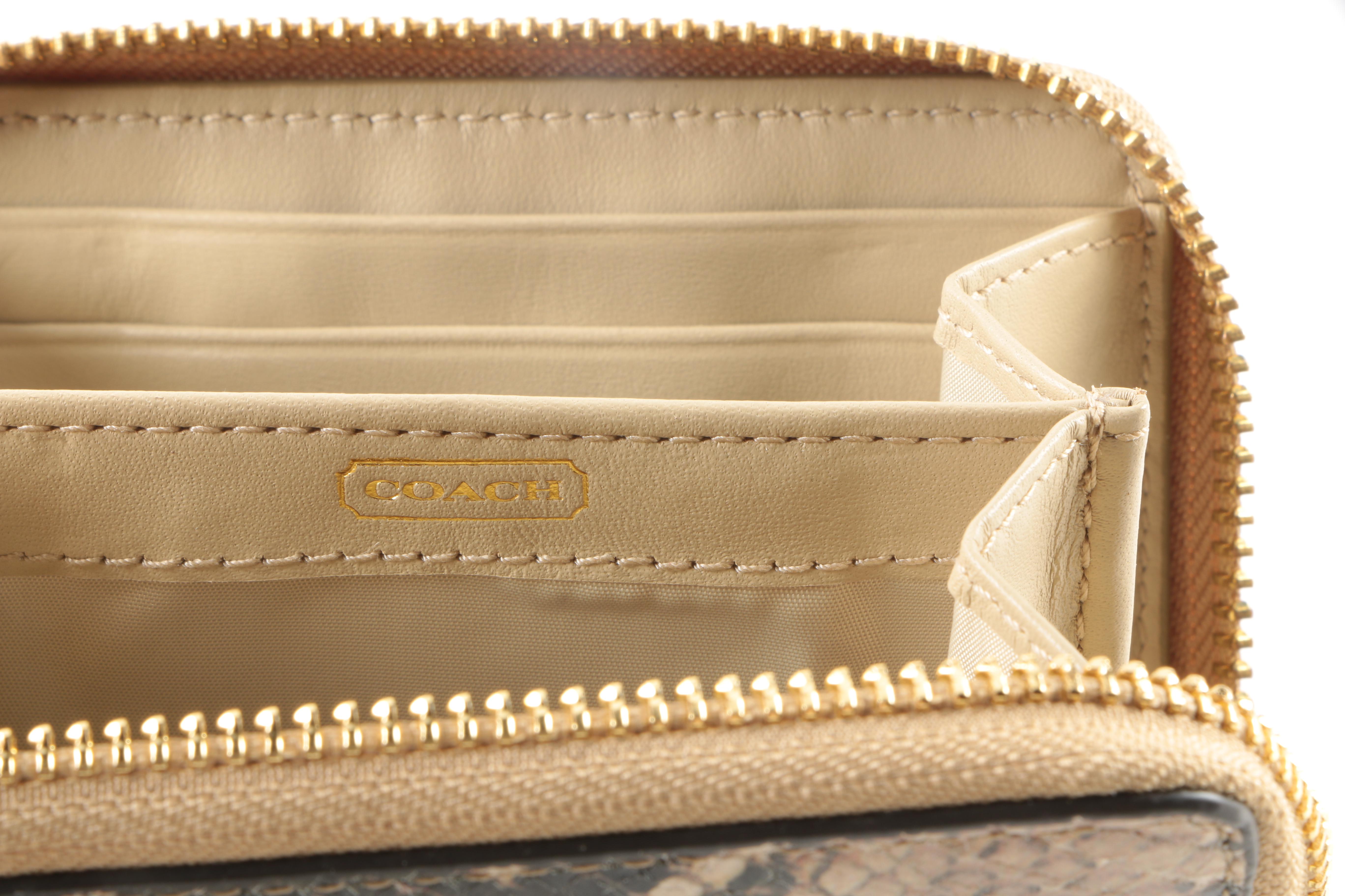 Coach Embossed Leather Python Accessories
