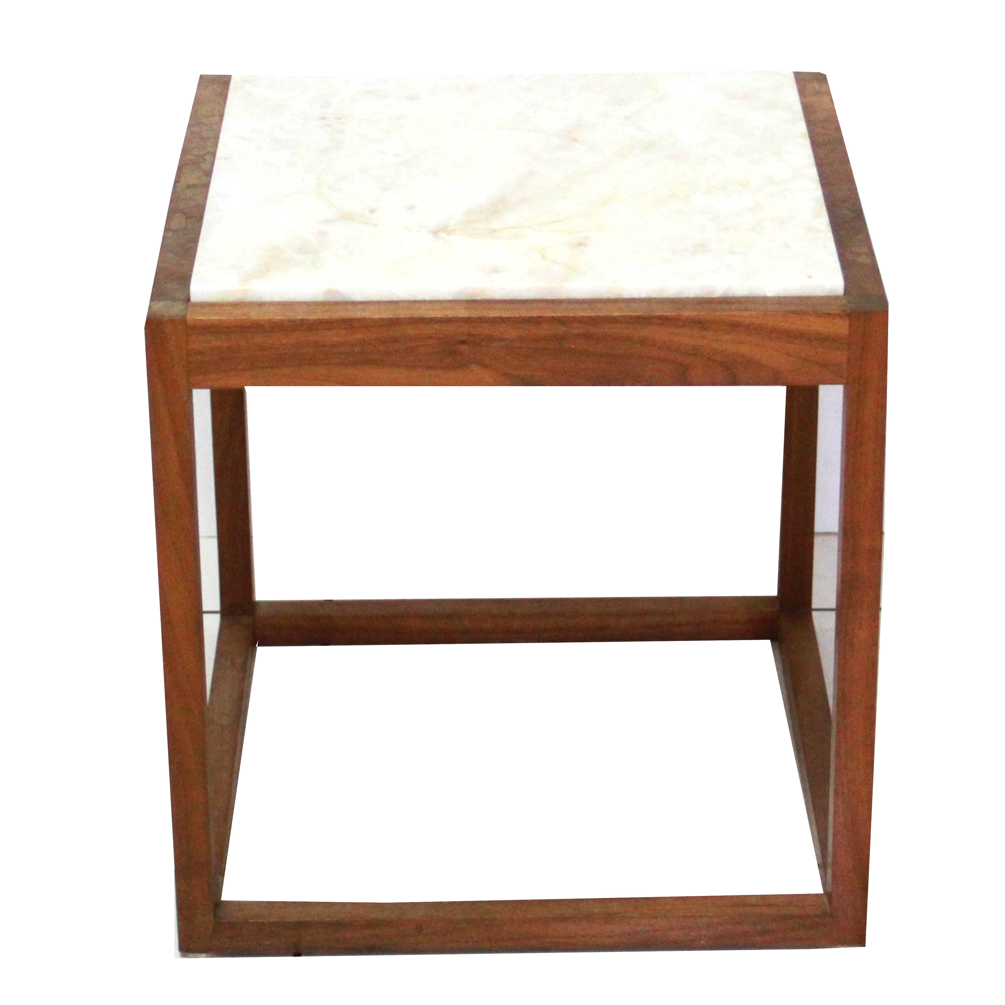 Vintage Marble Top Side Table