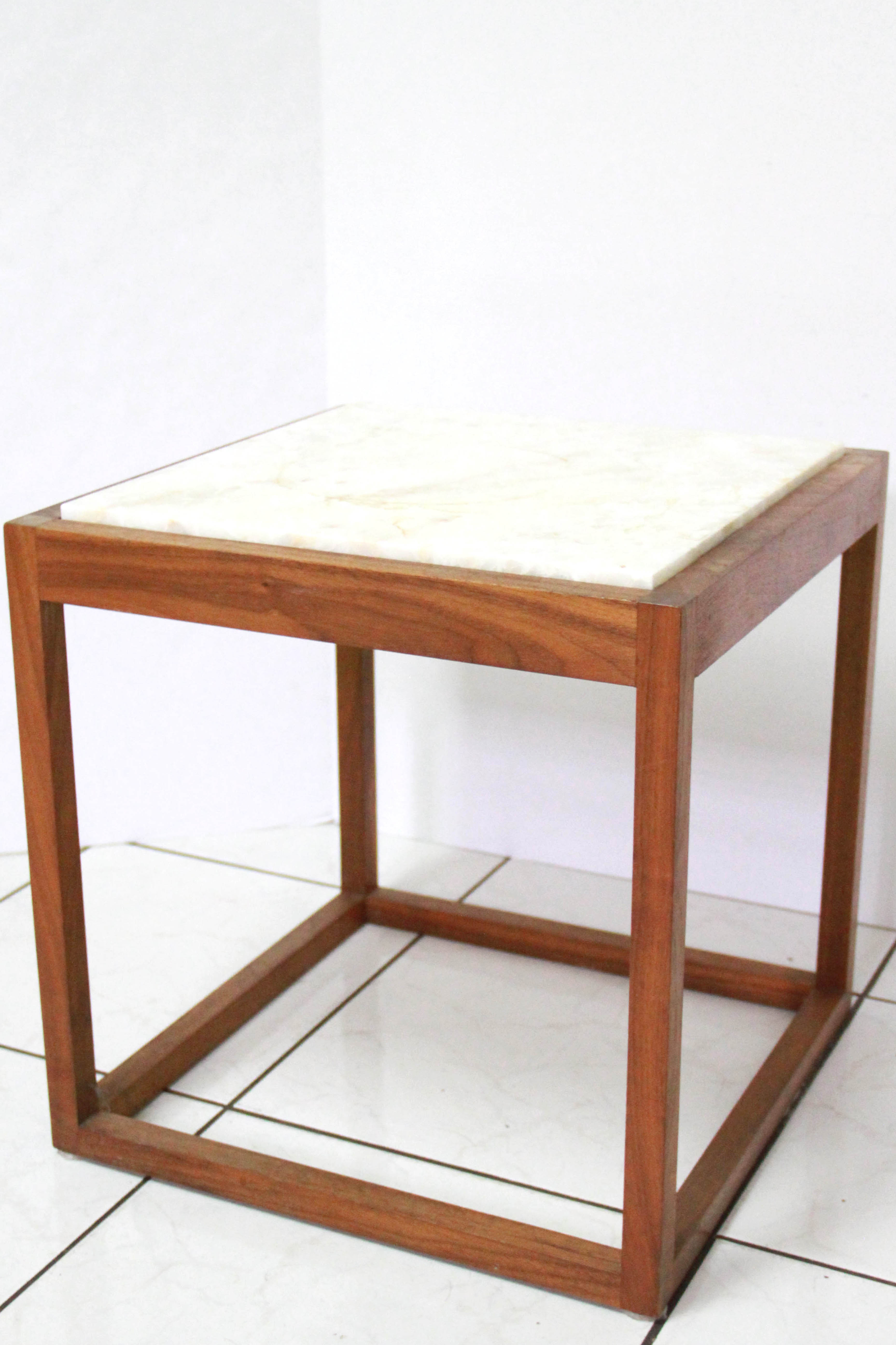 Vintage Marble Top Side Table