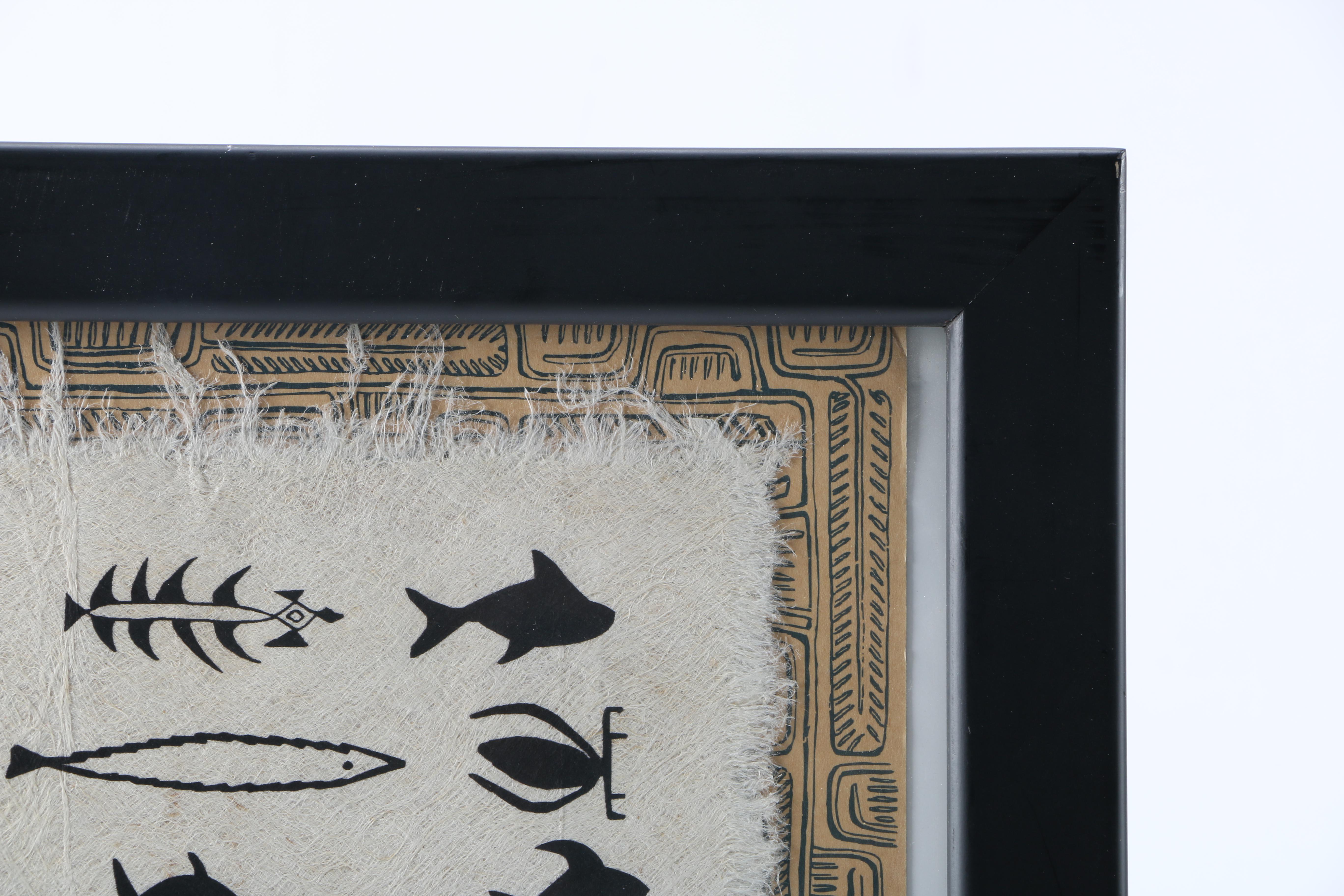 Primitive Style Prints on Handmade Paper of Animals