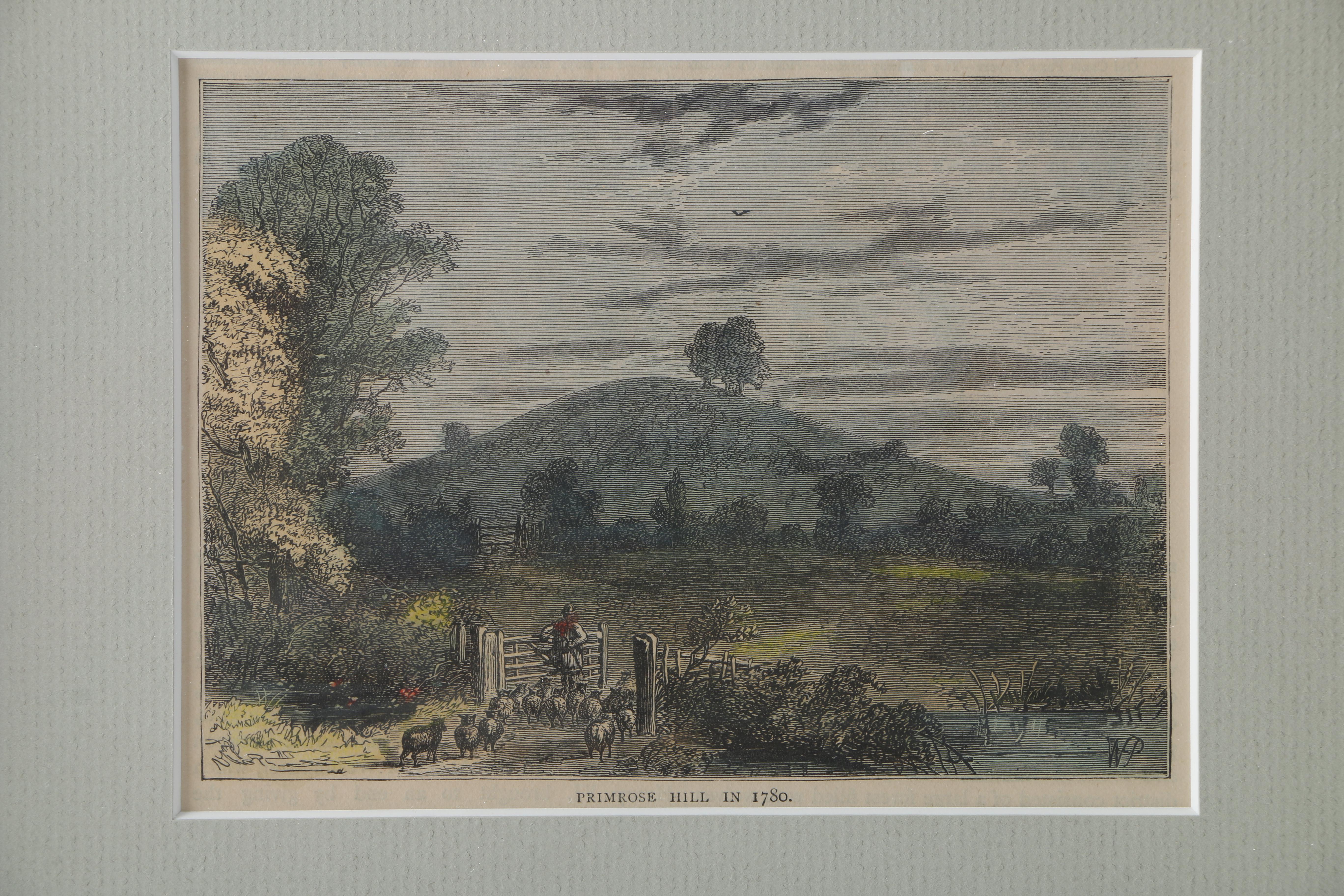 Hand-Colored Print After W. P. Provenance "Primrose Hill in 1780"