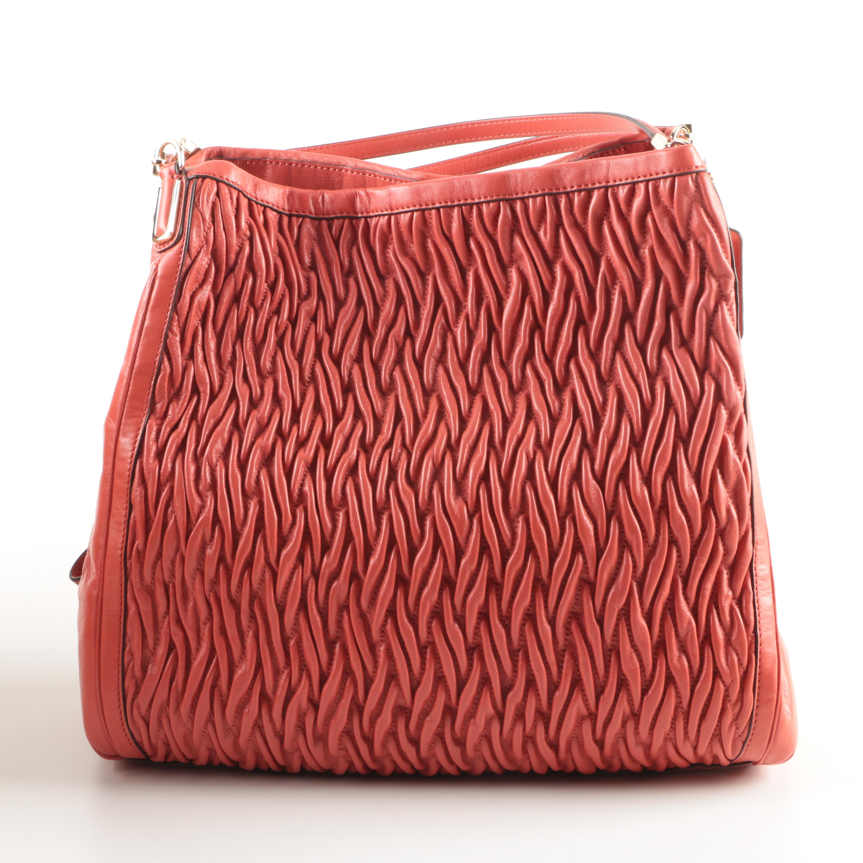 Coach Madison Bag and Two Wallets in Vermillion