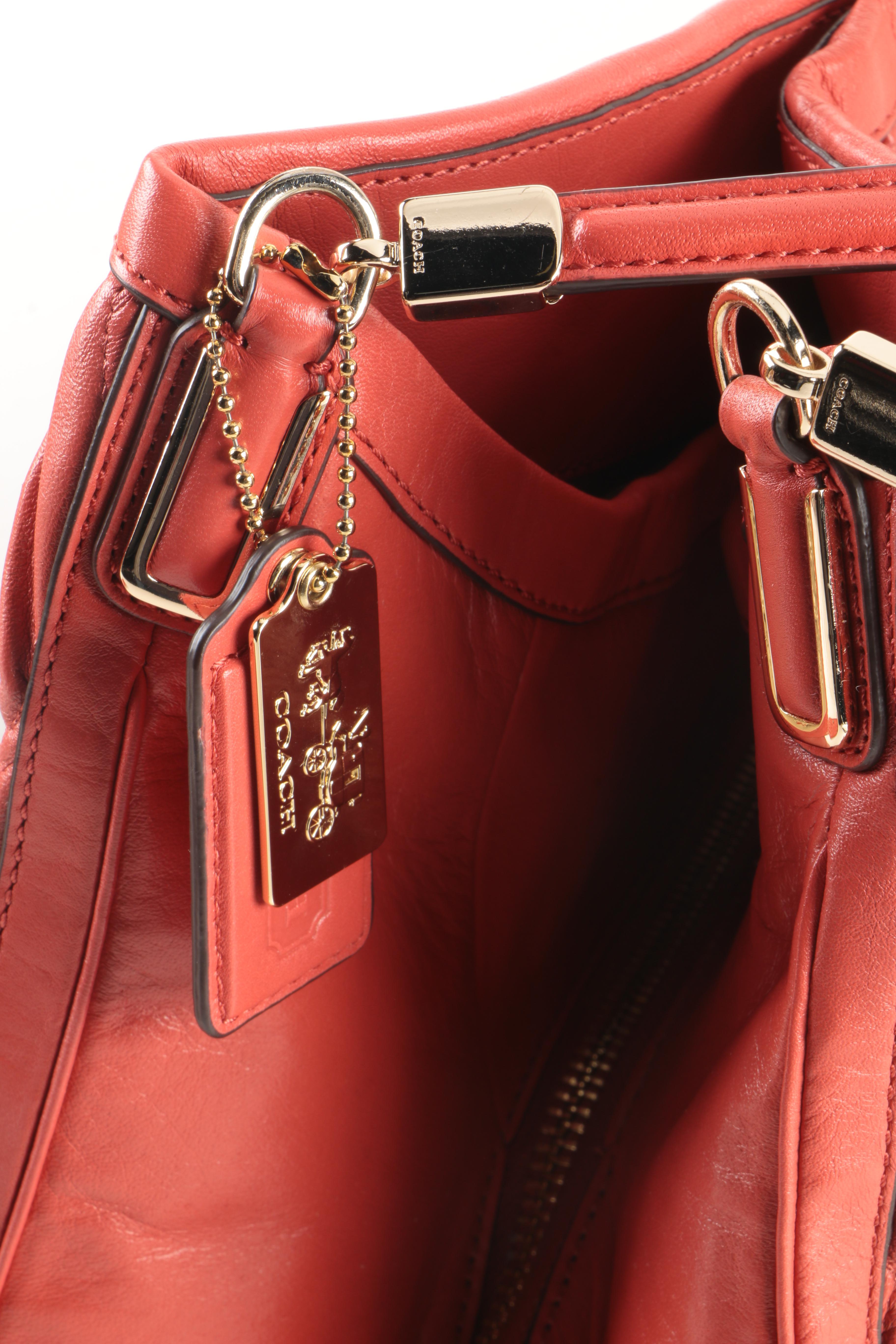 Coach Madison Bag and Two Wallets in Vermillion