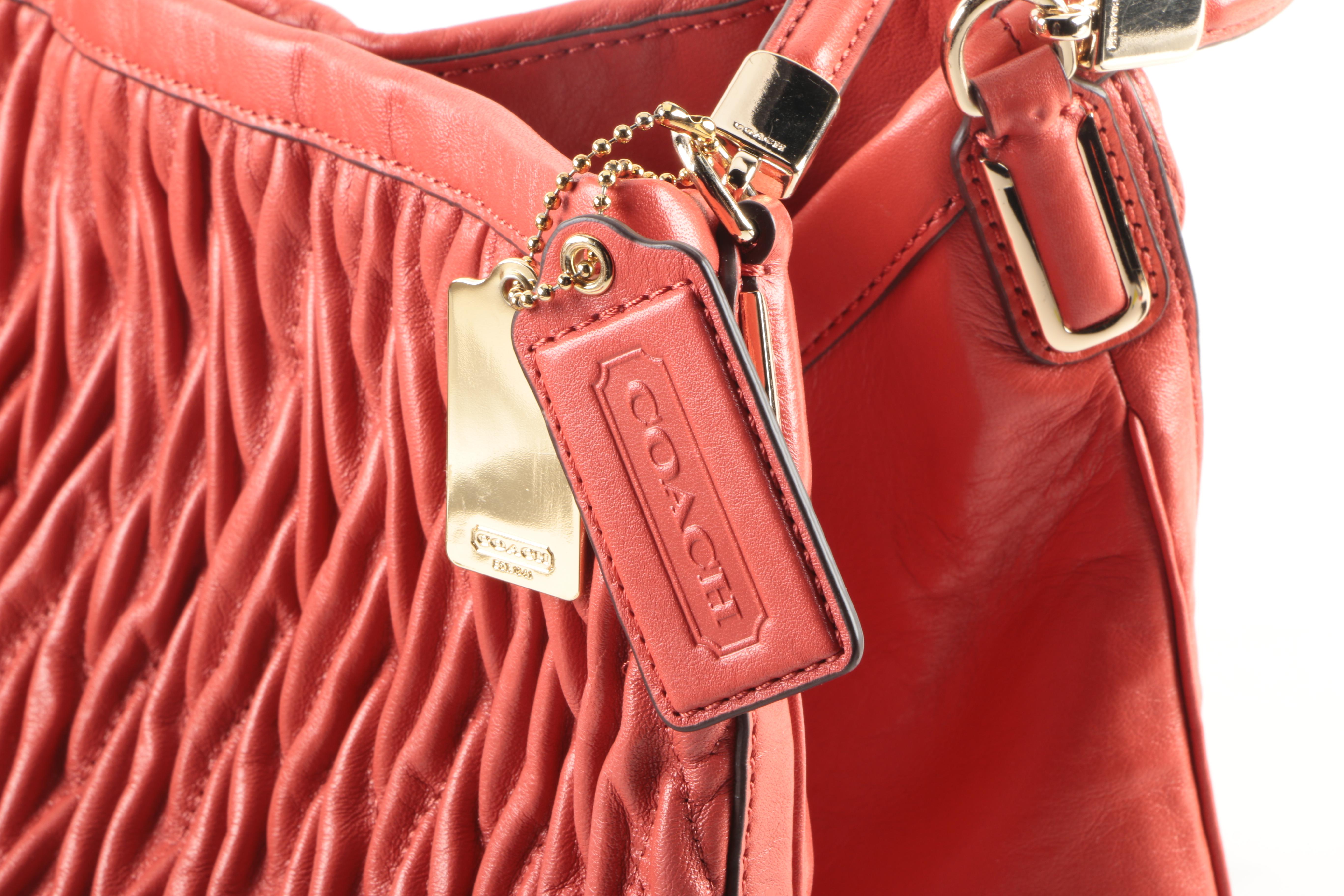 Coach Madison Bag and Two Wallets in Vermillion