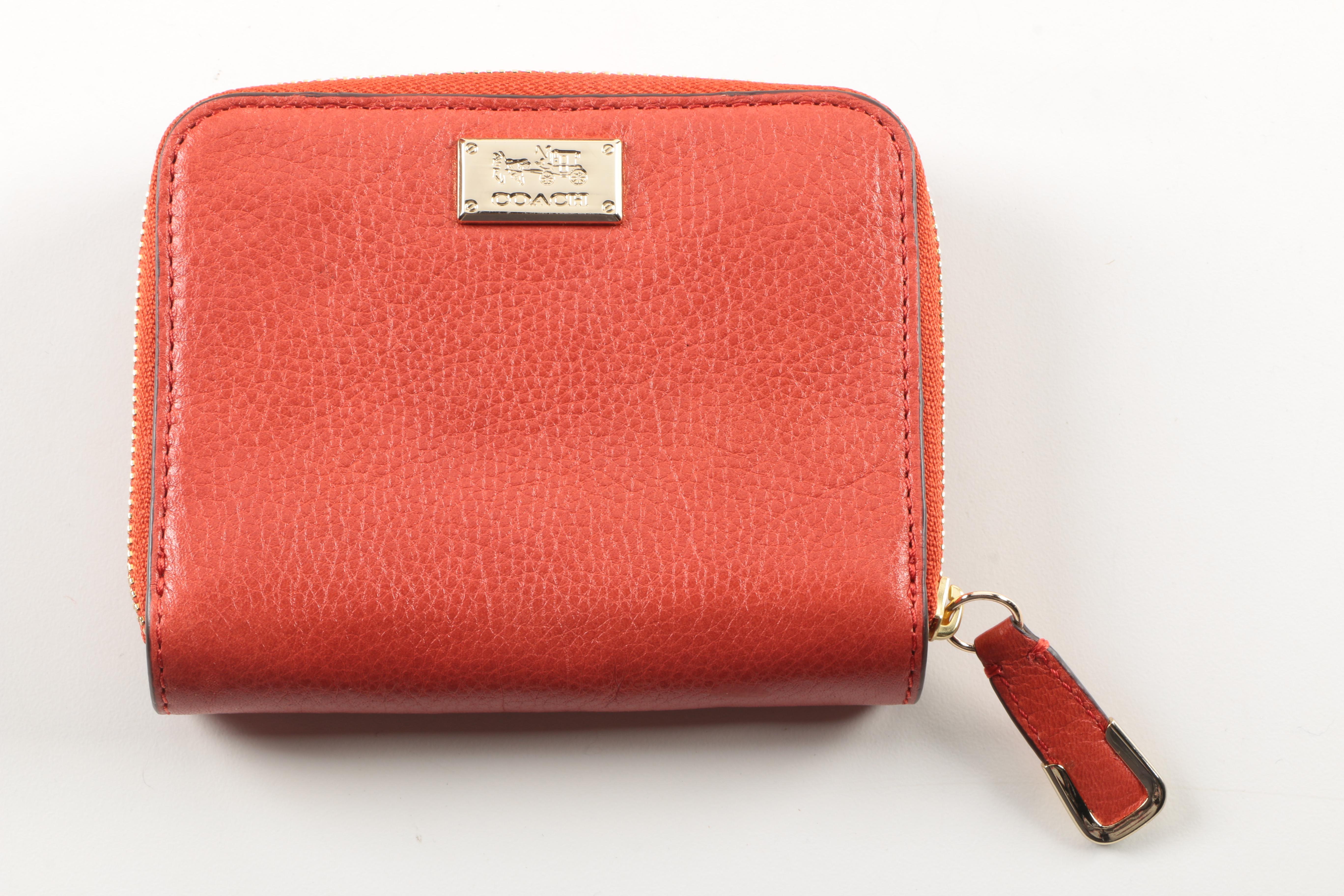 Coach Madison Bag and Two Wallets in Vermillion