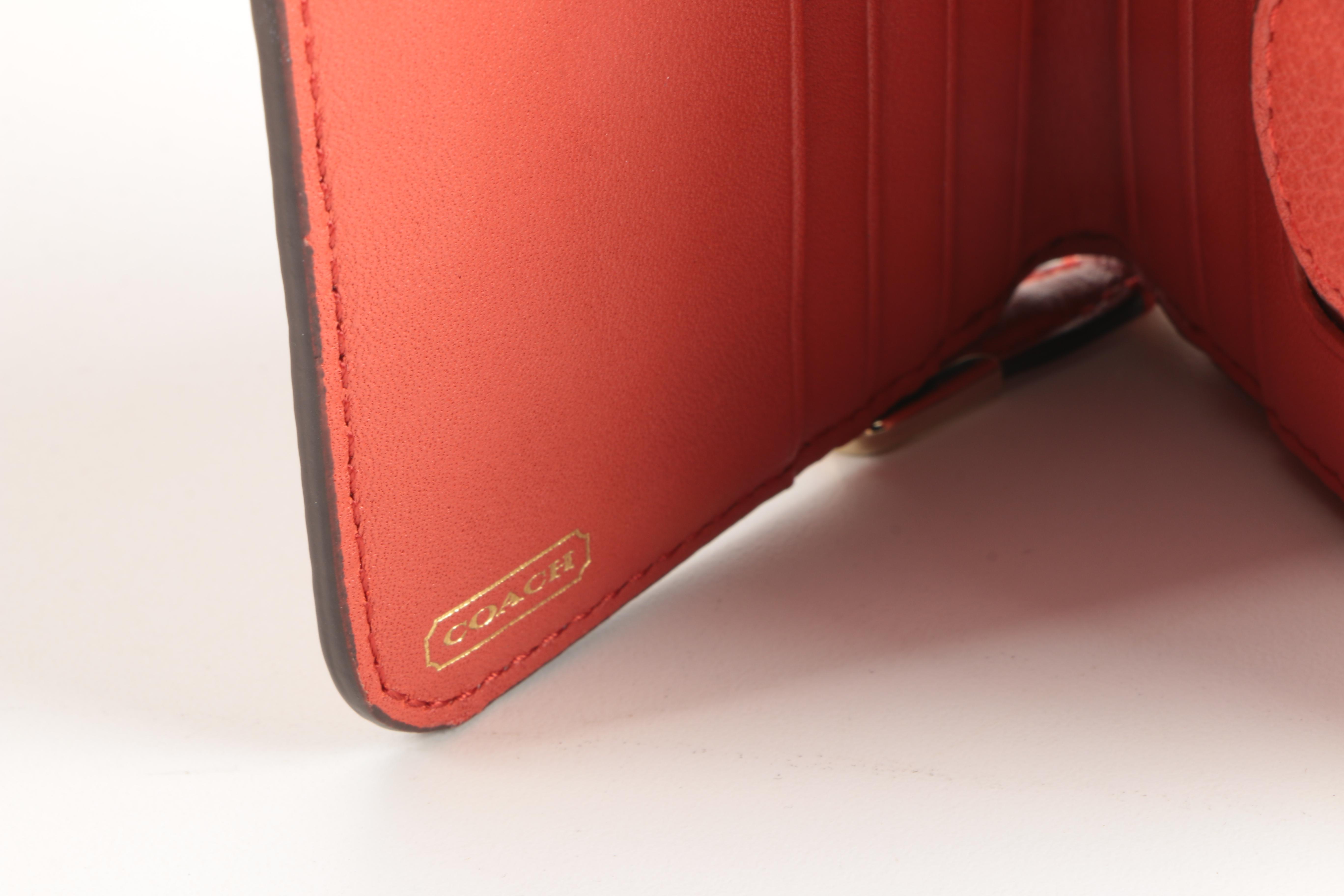 Coach Madison Bag and Two Wallets in Vermillion