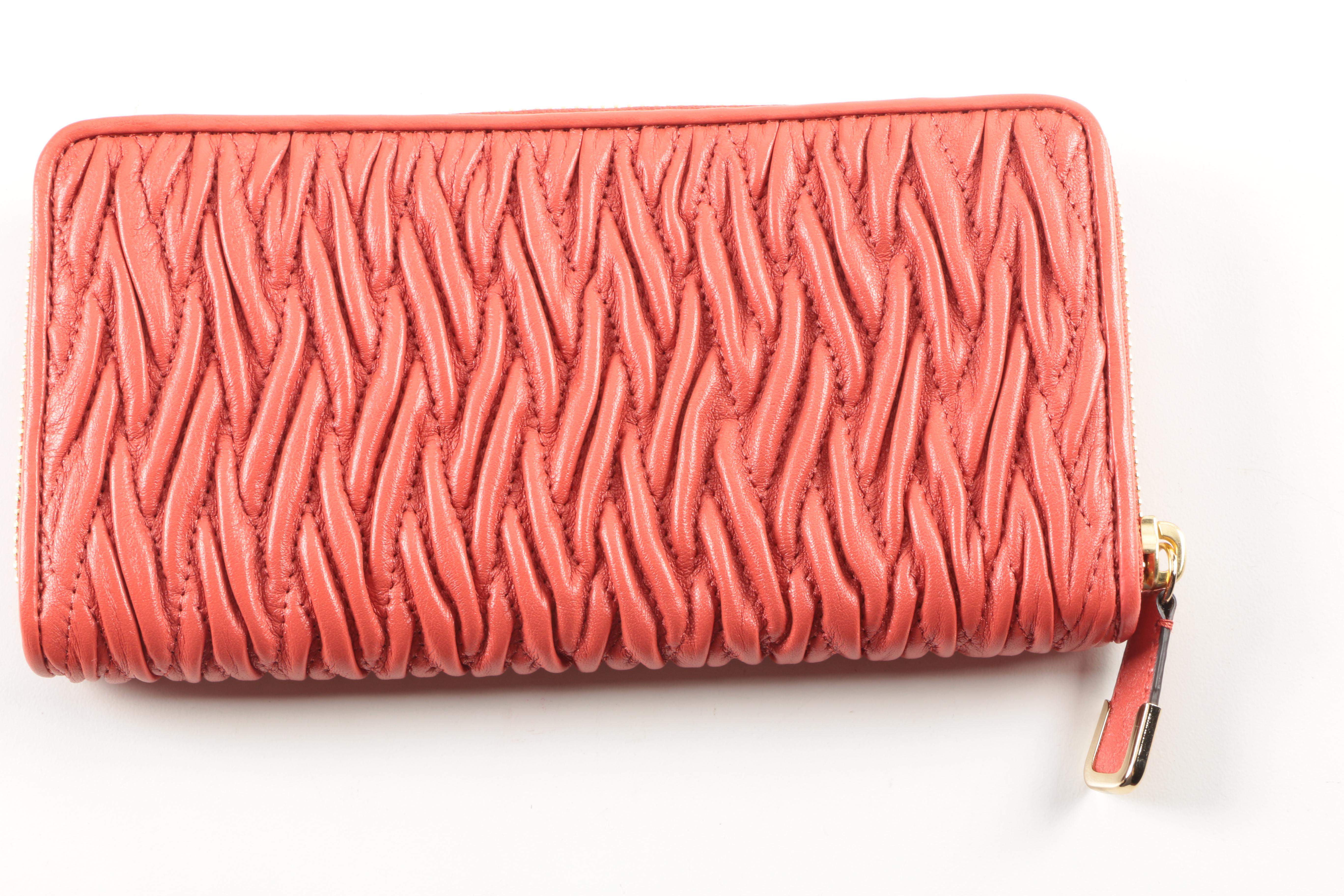 Coach Madison Bag and Two Wallets in Vermillion