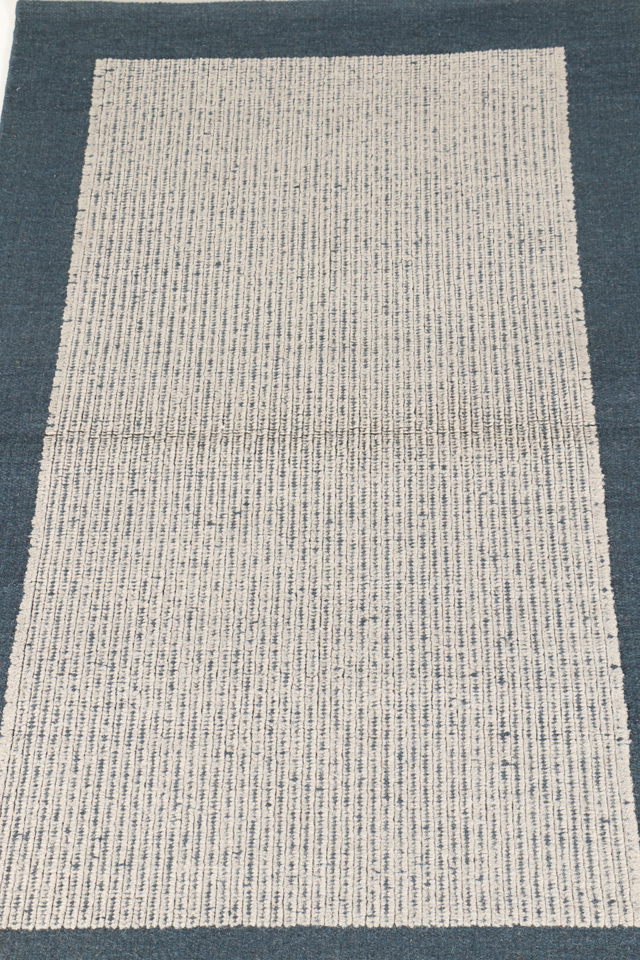 Indian Handwoven Flat Weave Wool Area Rug