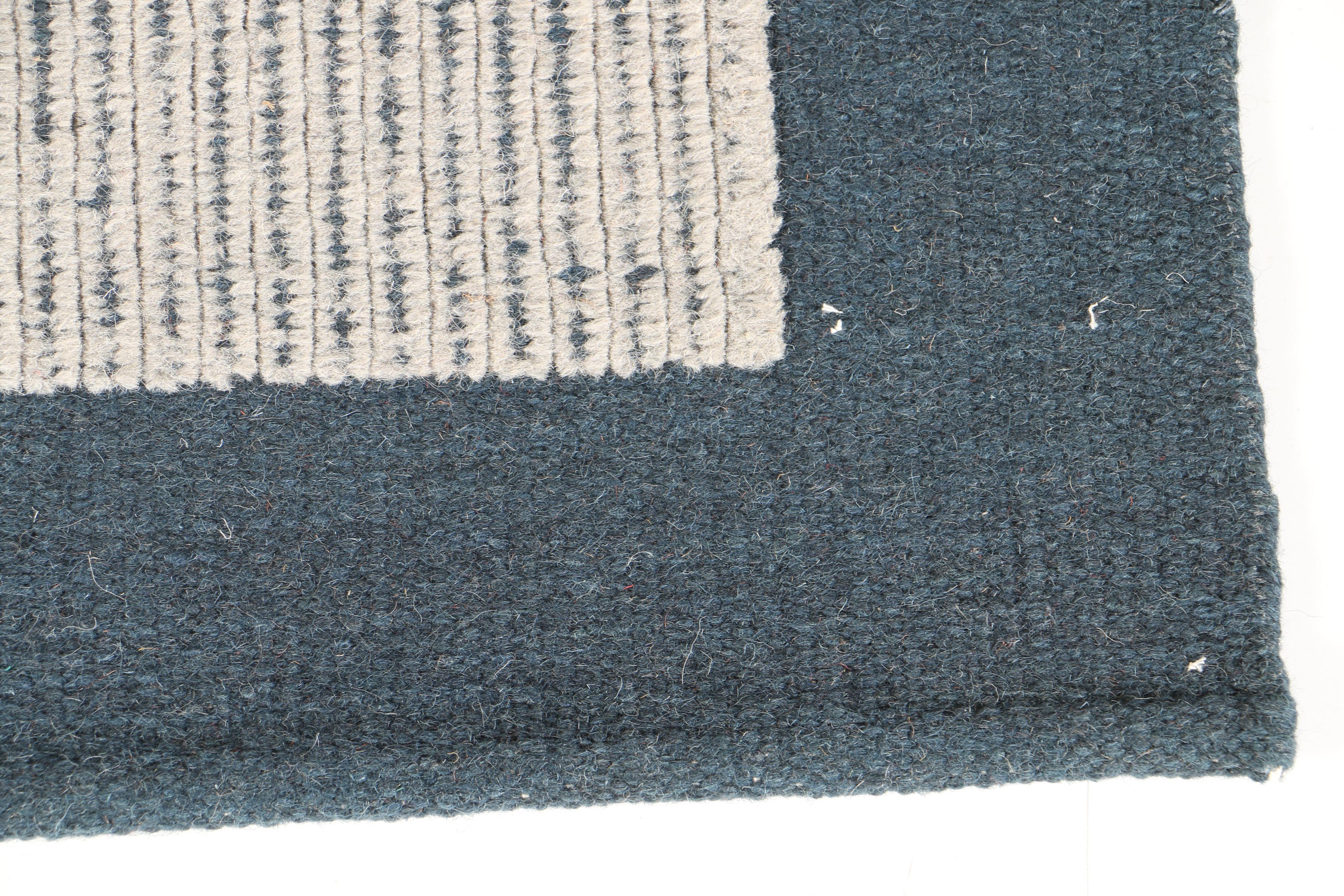 Indian Handwoven Flat Weave Wool Area Rug