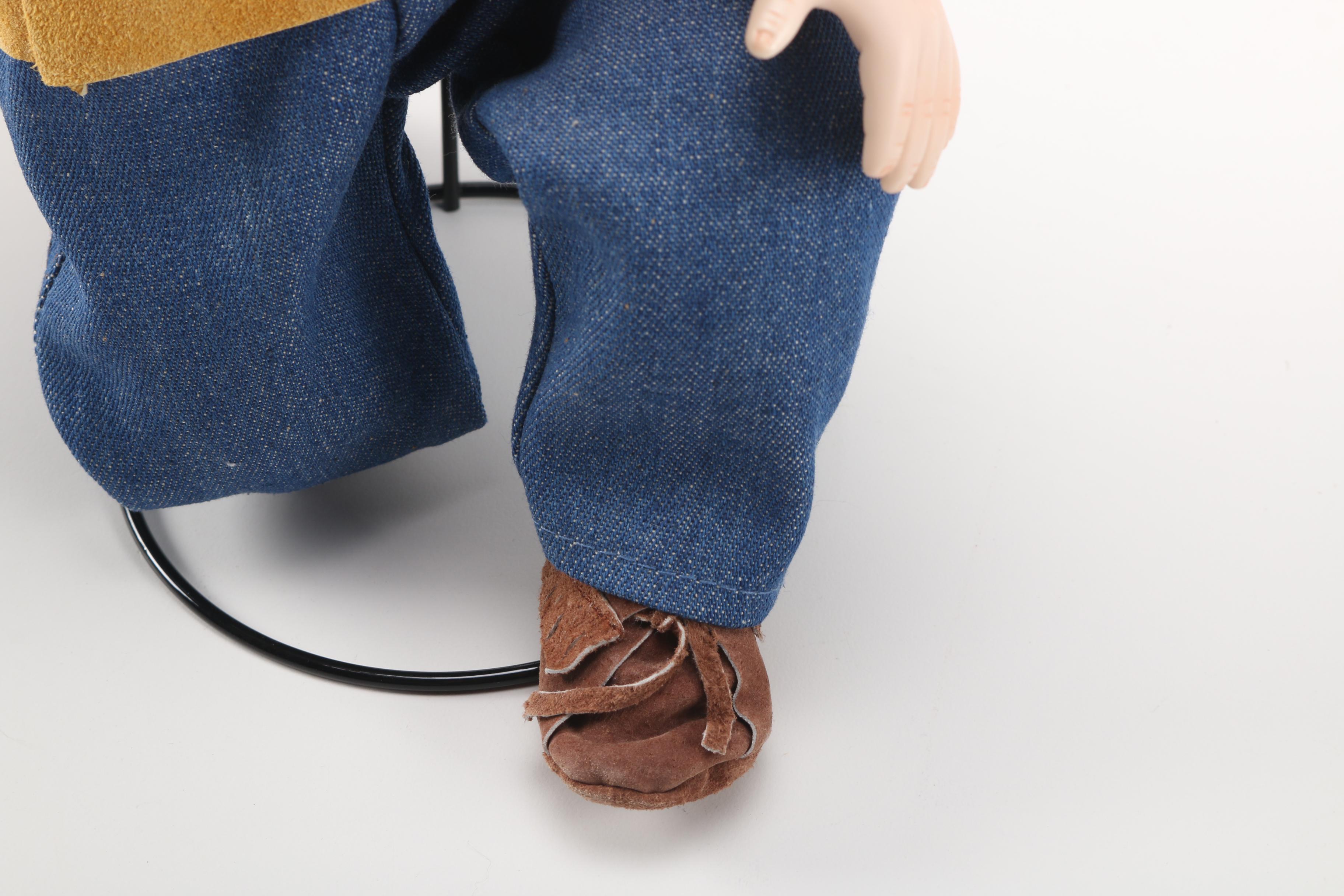 Edwin M. Knowles China Company Limited Edition "Little Davey Crockett" Porcelain Doll