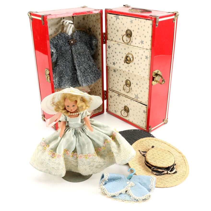 Vintage Nancy Ann Storybook Doll and Wardrobe Trunk