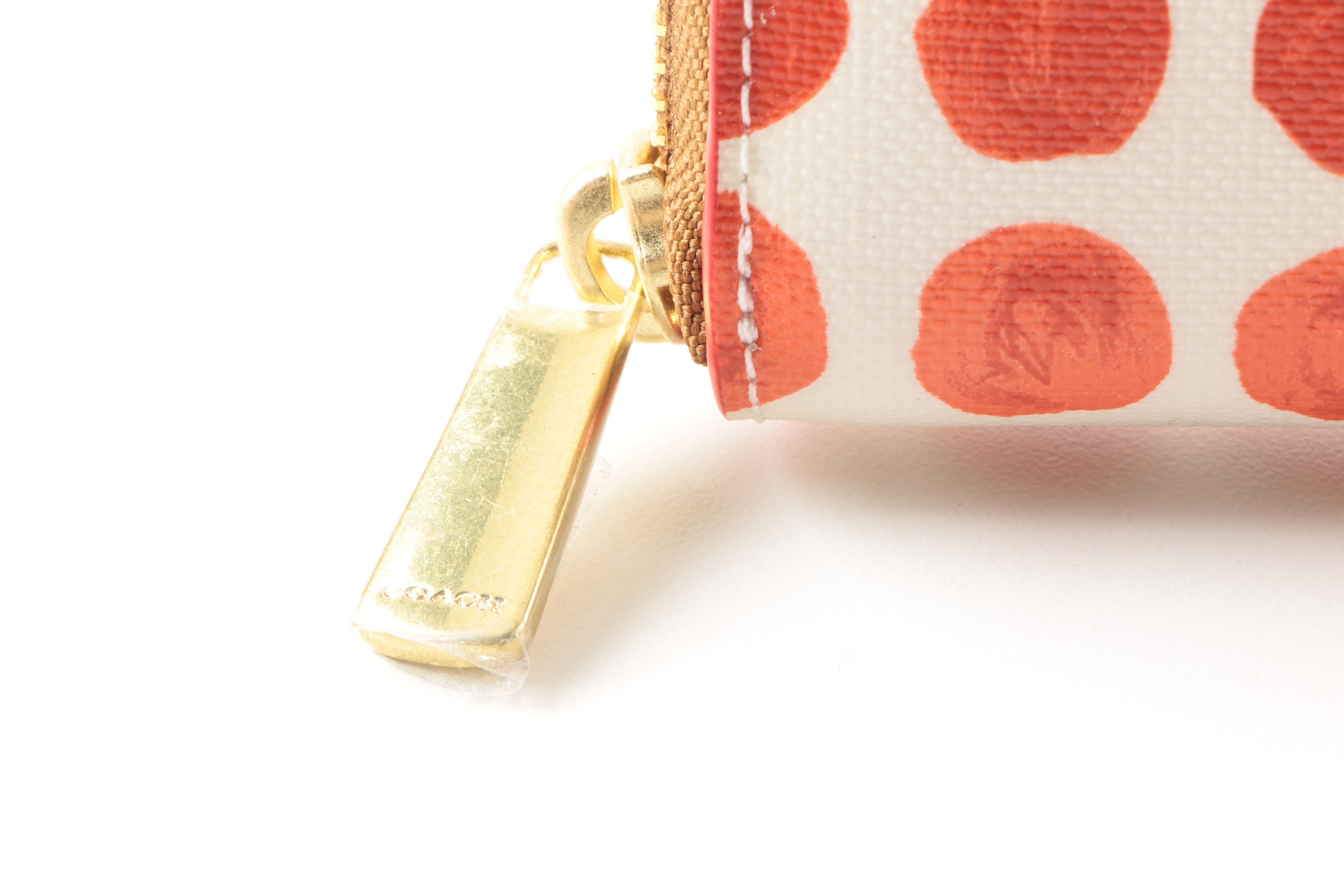 Coach "Painted Dot" Accordion Wallet and Coin Purse