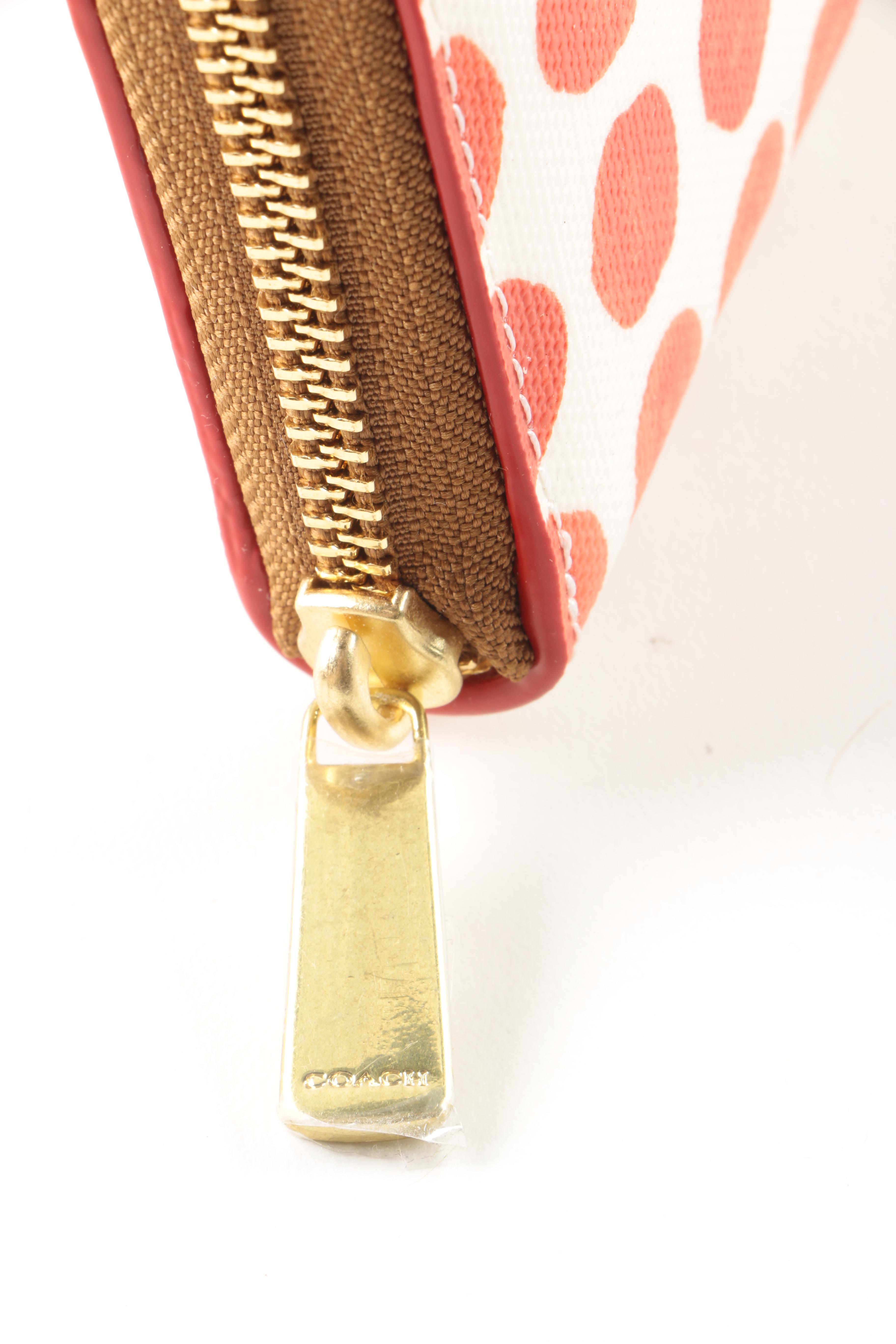 Coach "Painted Dot" Accordion Wallet and Coin Purse