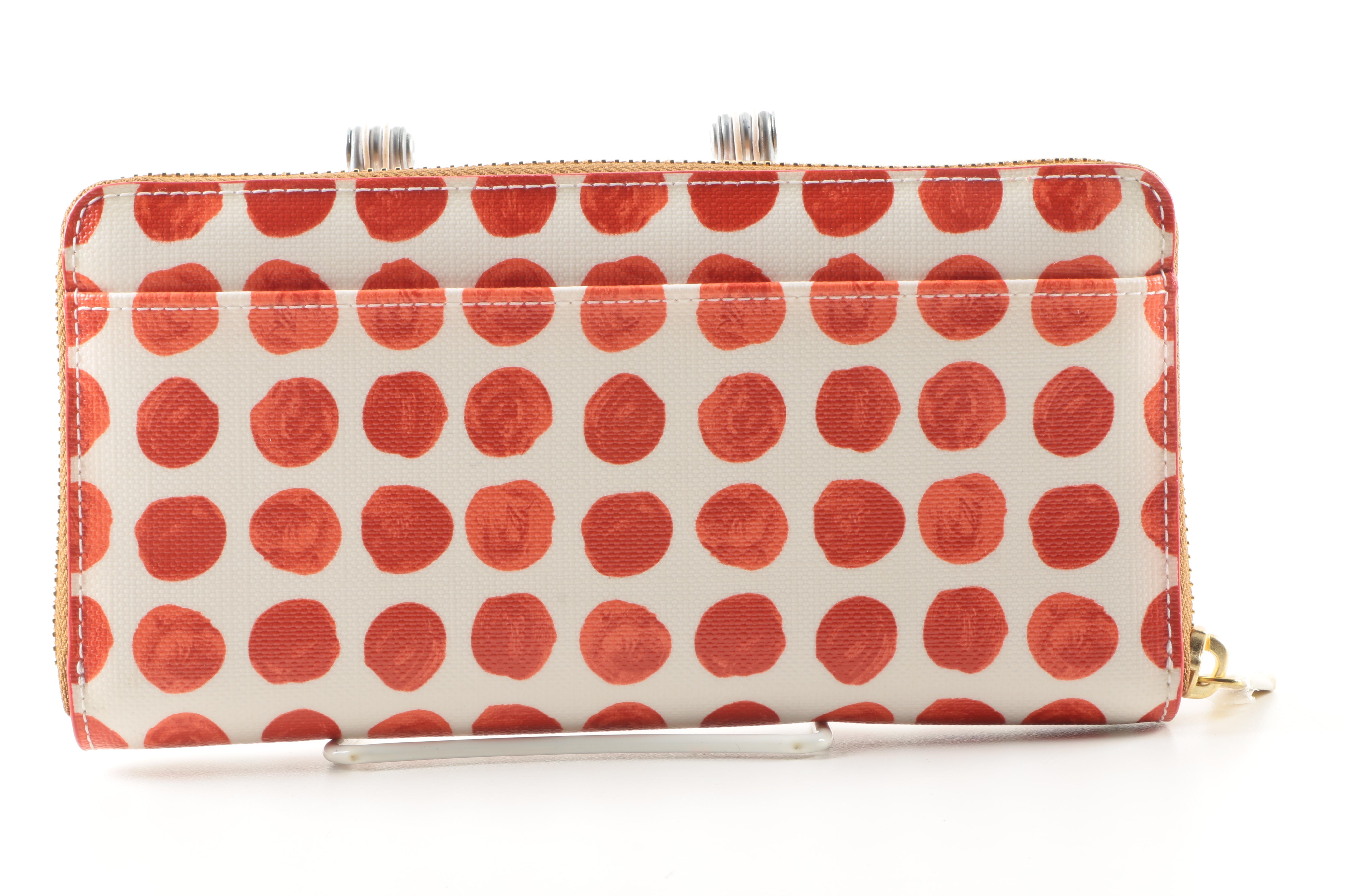 Coach "Painted Dot" Accordion Wallet and Coin Purse