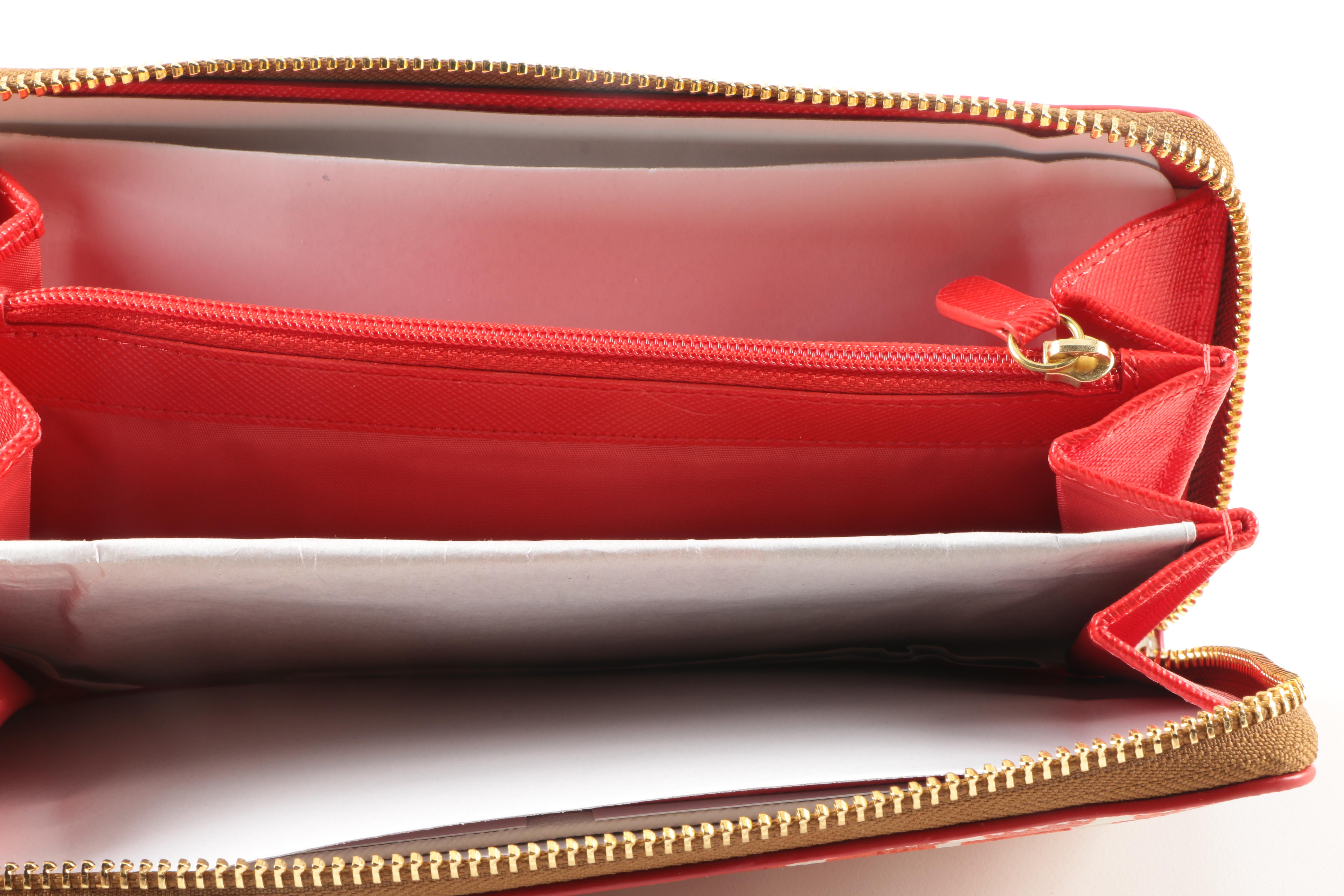 Coach "Painted Dot" Accordion Wallet and Coin Purse