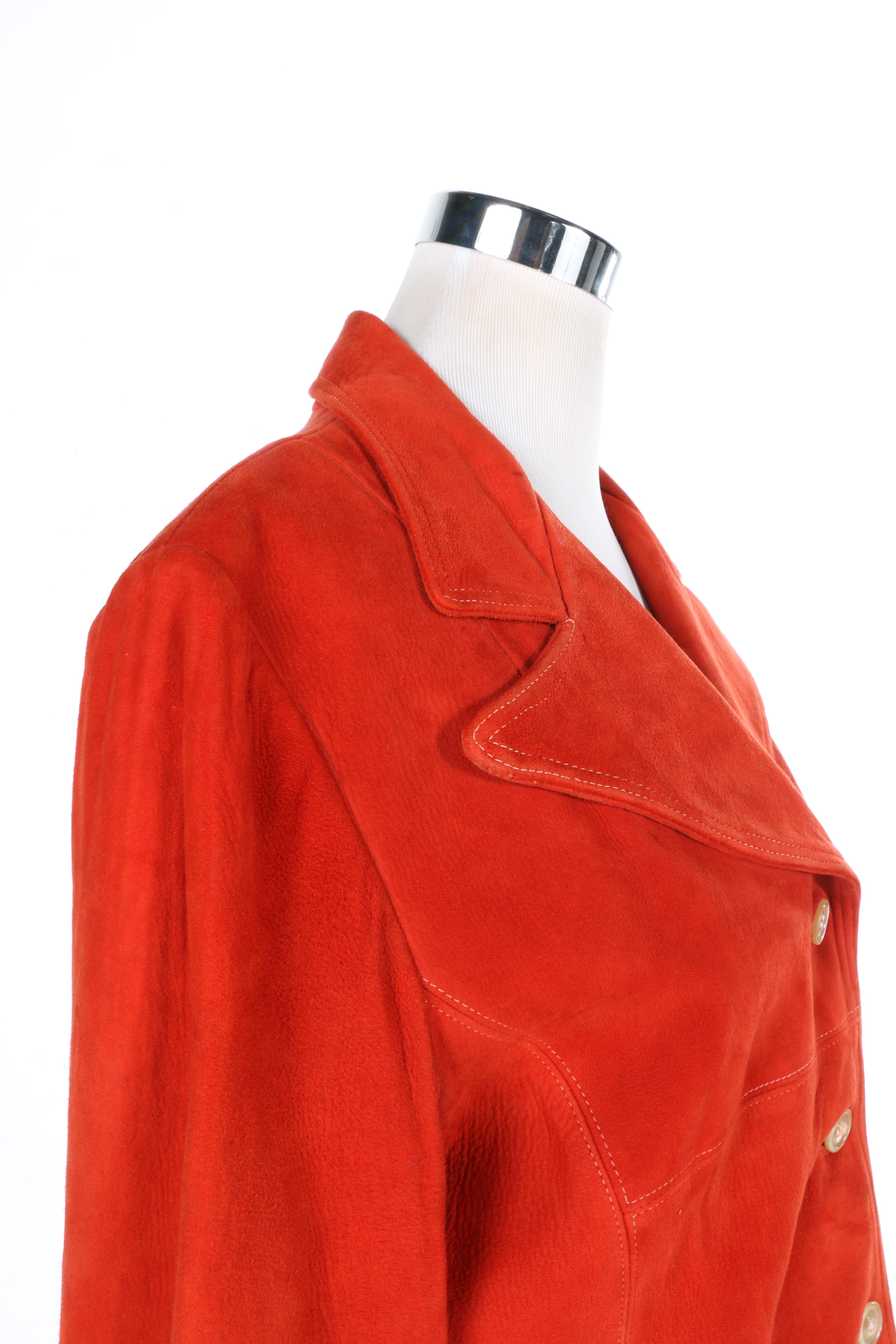 Women's Vintage Orange Suede Jacket