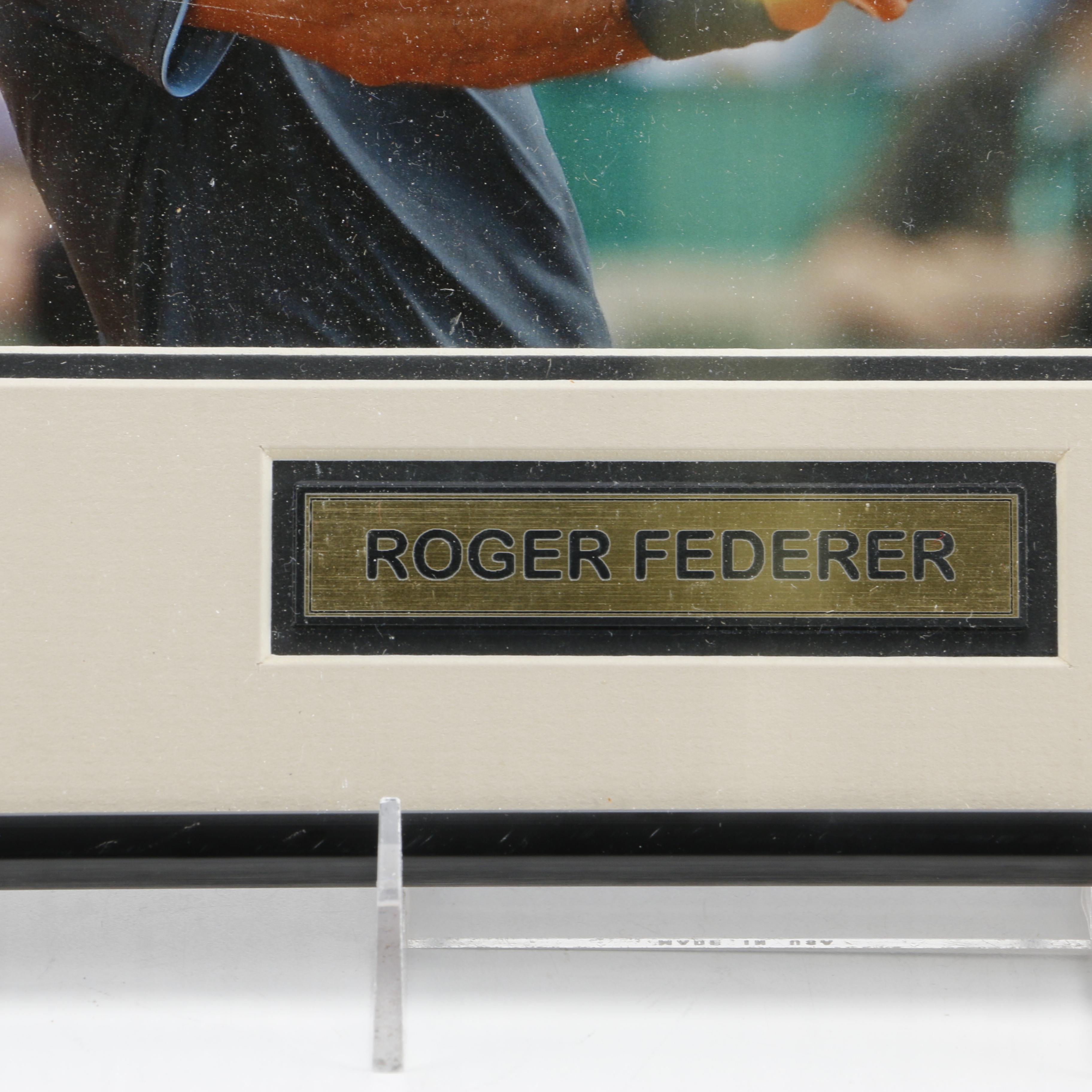 Framed Photograph of Roger Federer