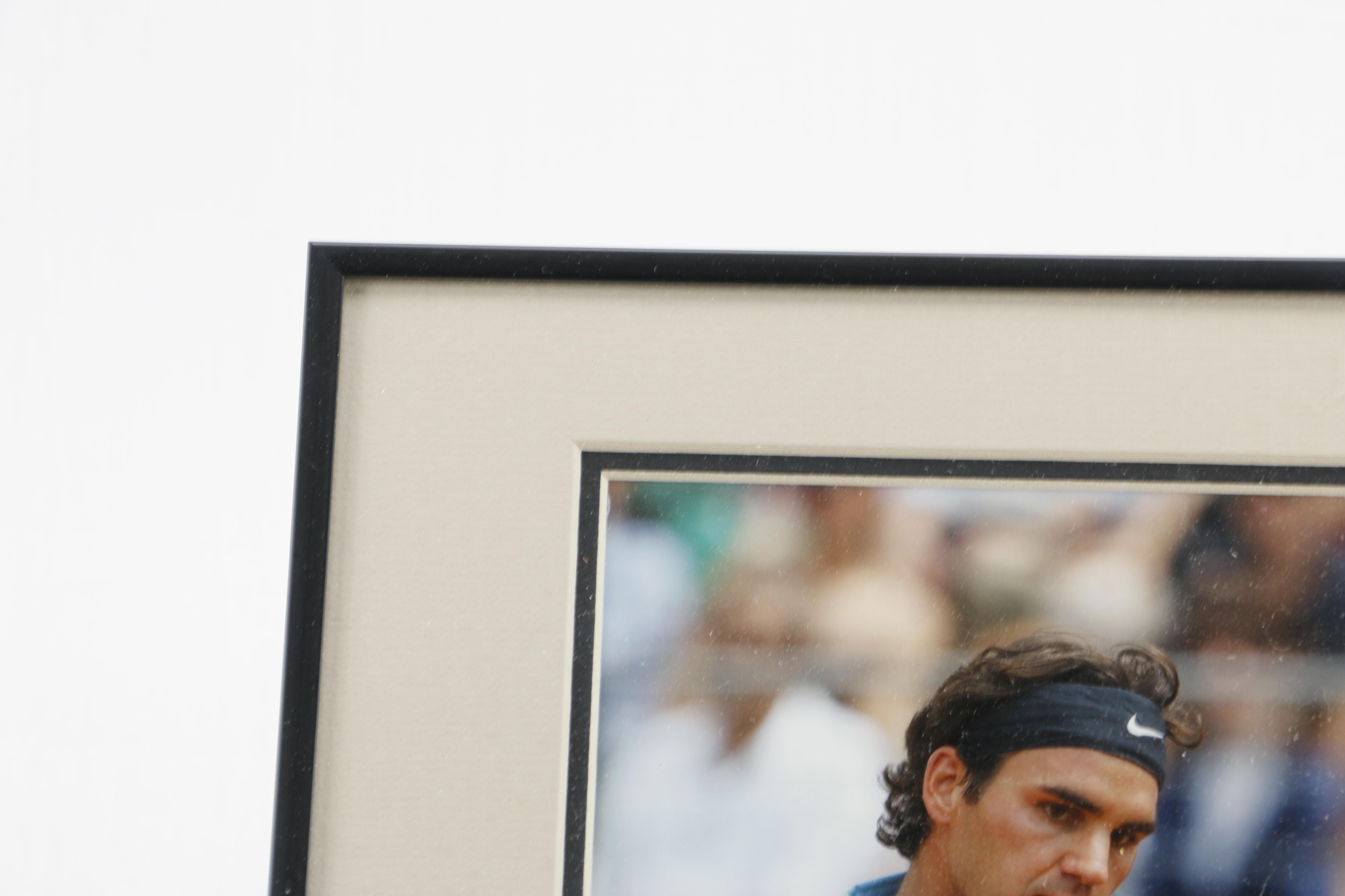 Framed Photograph of Roger Federer