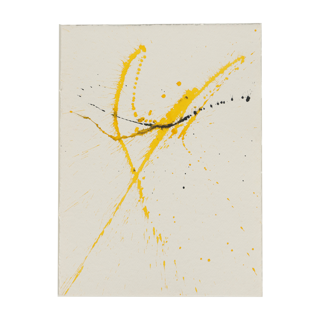 Beth Hertz Watercolor Painting on Paper "Yellow Y"