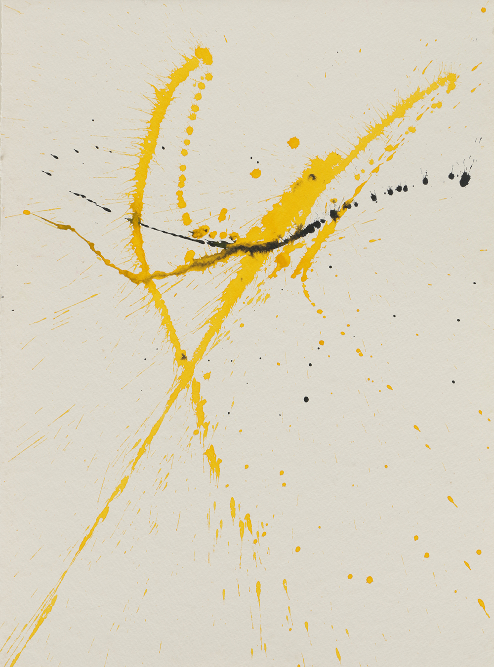 Beth Hertz Watercolor Painting on Paper "Yellow Y"