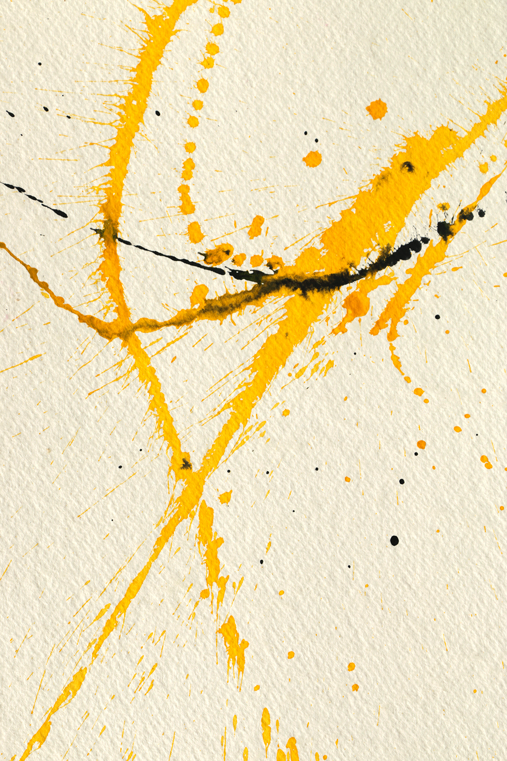 Beth Hertz Watercolor Painting on Paper "Yellow Y"