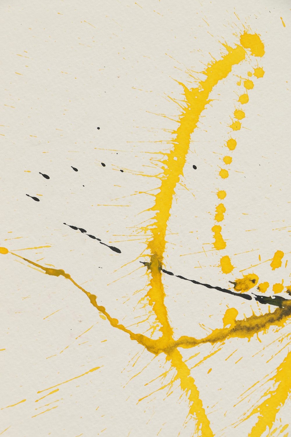 Beth Hertz Watercolor Painting on Paper "Yellow Y"