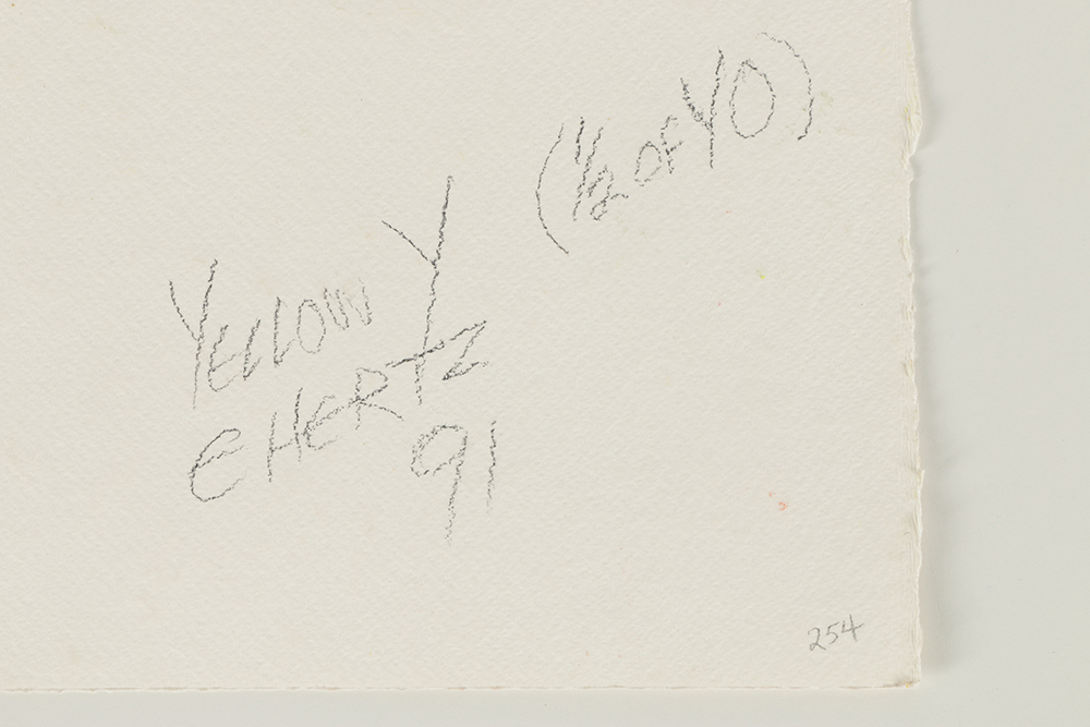 Beth Hertz Watercolor Painting on Paper "Yellow Y"