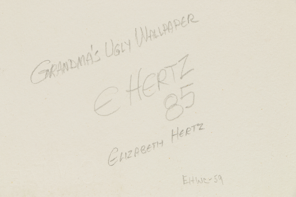 Beth Hertz Watercolor Painting on Paper "Grandma's Ugly Wallpaper"