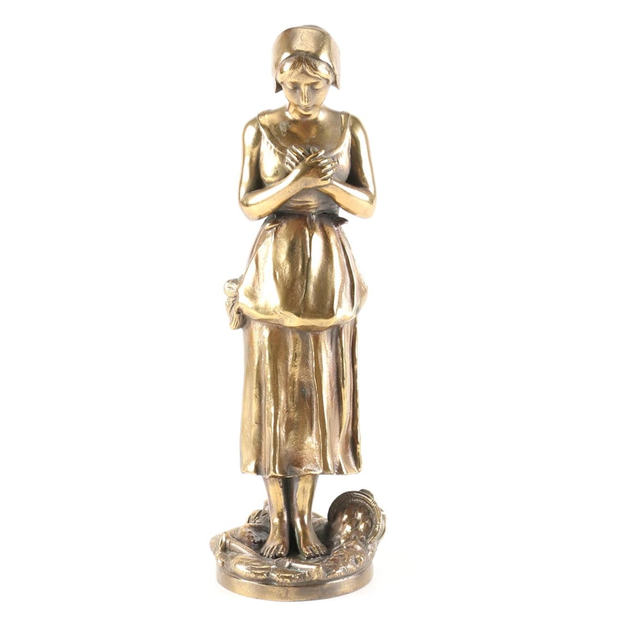 Brass Statue of a Woman