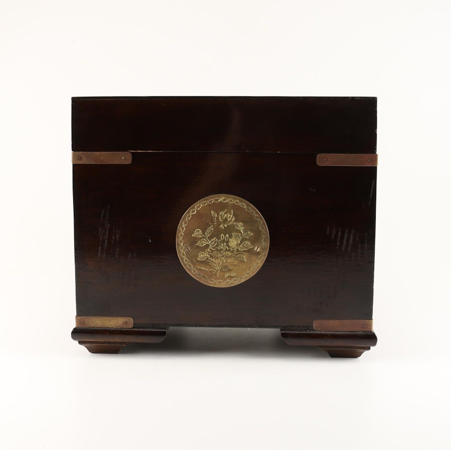 Decorative Wooden Box With Etched Plaque