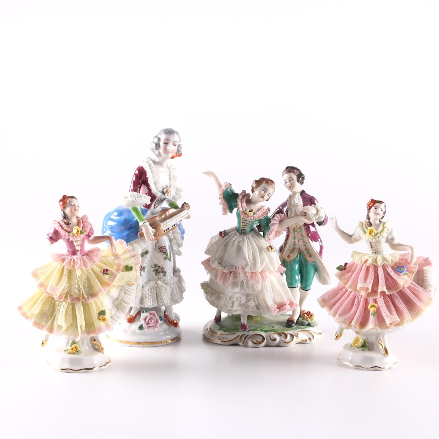 Collection of Porcelain Figurines including Frankenthal