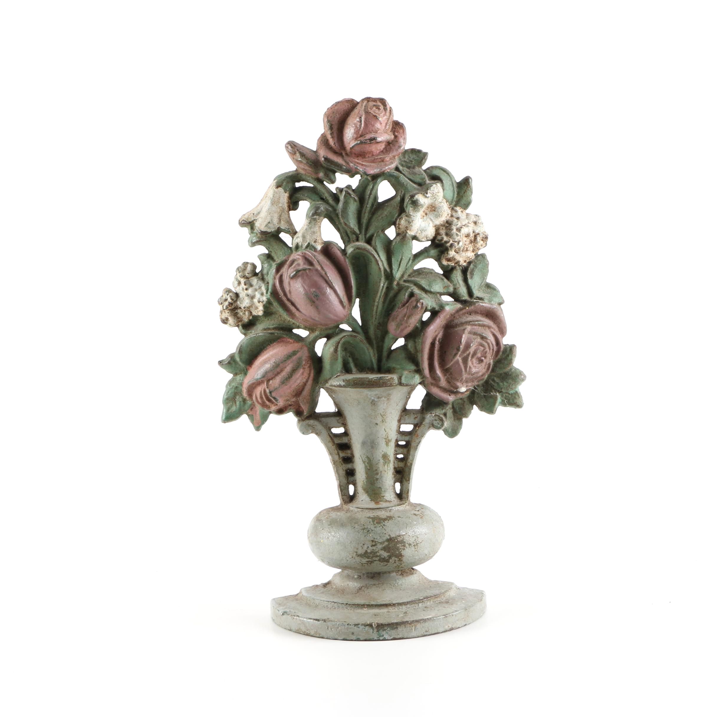 Metal Floral Doorstop