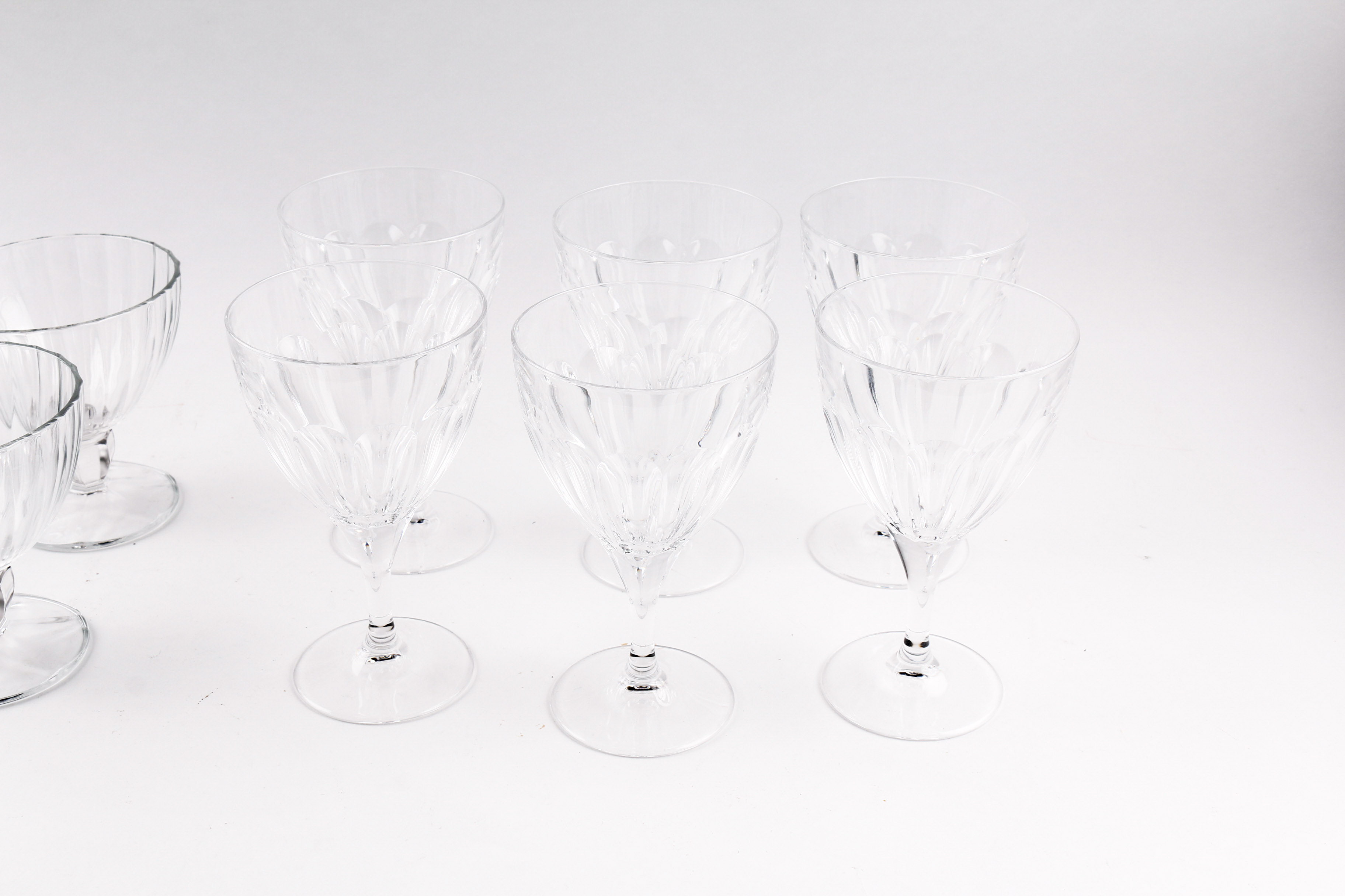 Set of Sherbert Glasses and Pedestal Tumblers