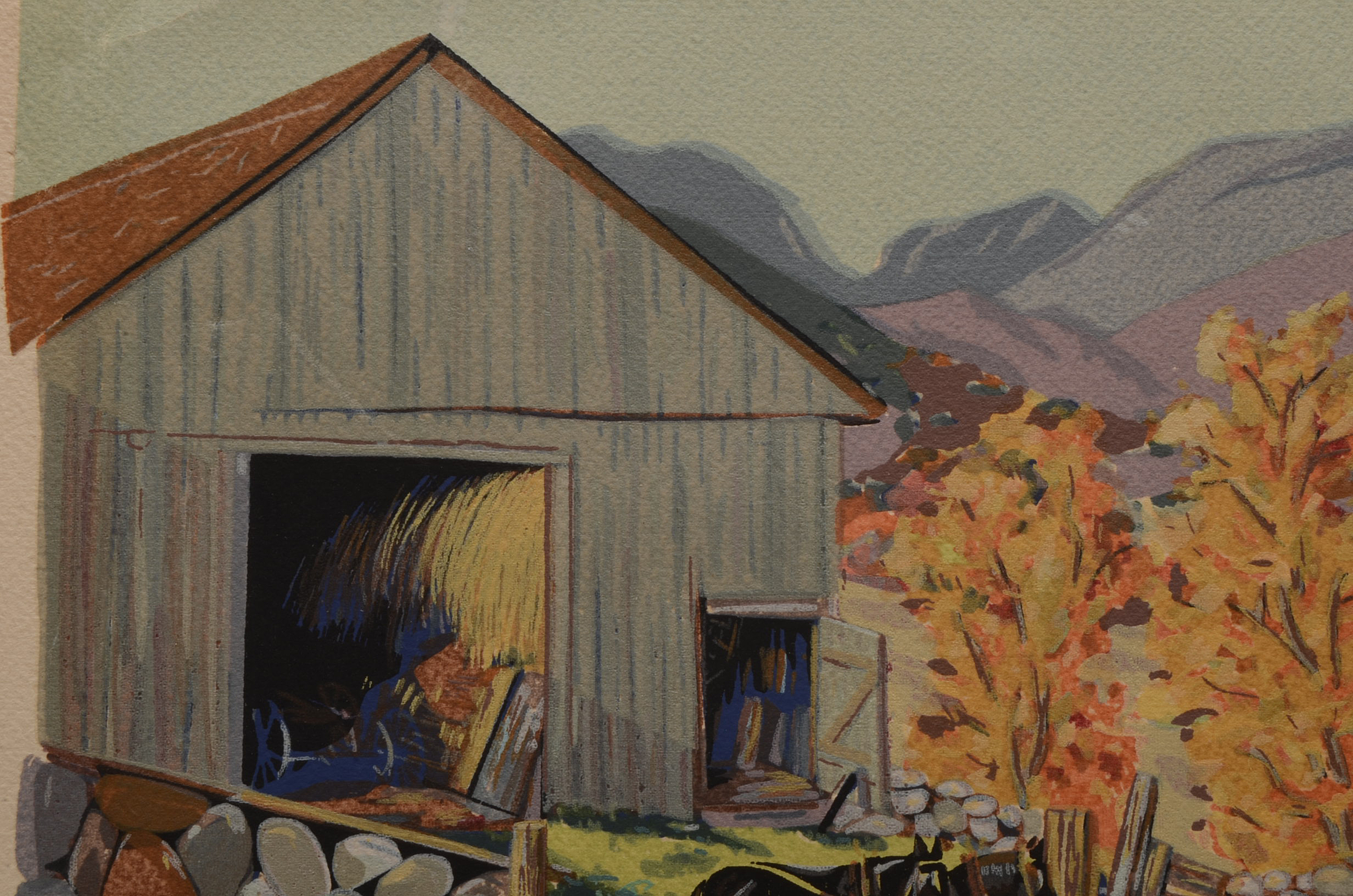 Lee Winslow Court Serigraph "Puckerbrush, New Hampshire"