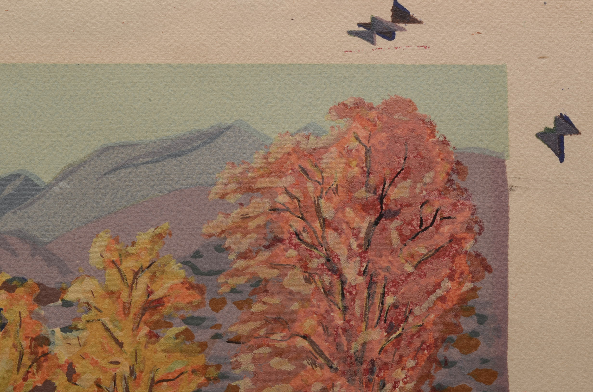 Lee Winslow Court Serigraph "Puckerbrush, New Hampshire"