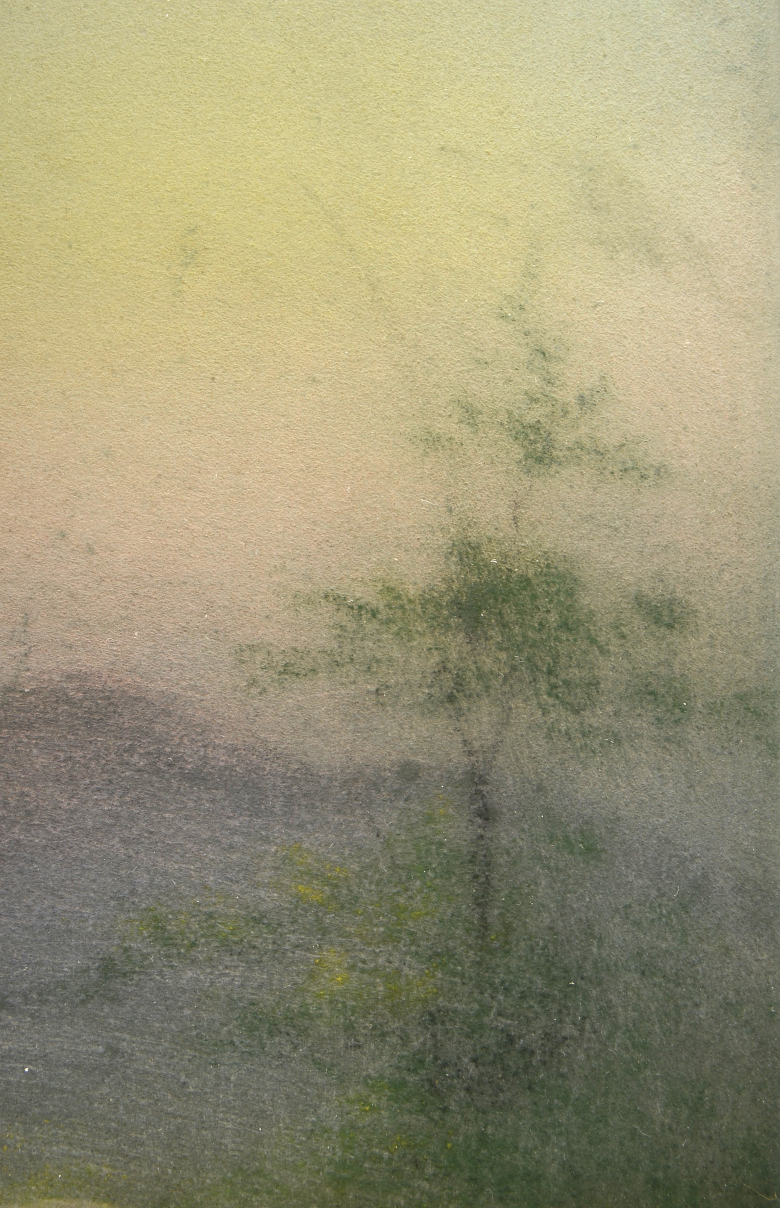 Original 19th Century Pastel Landscape Drawing