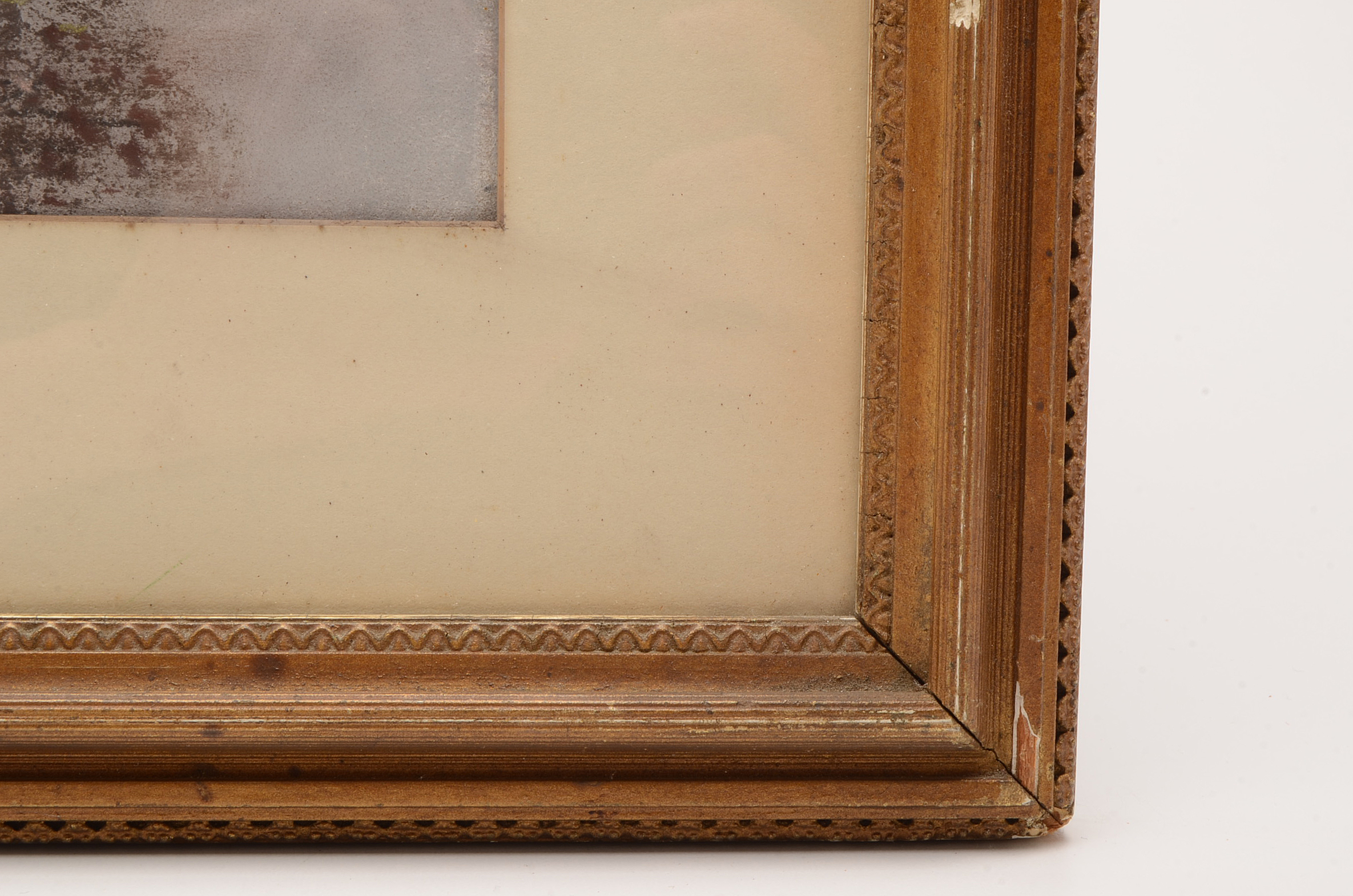 Original 19th Century Pastel Landscape Drawing