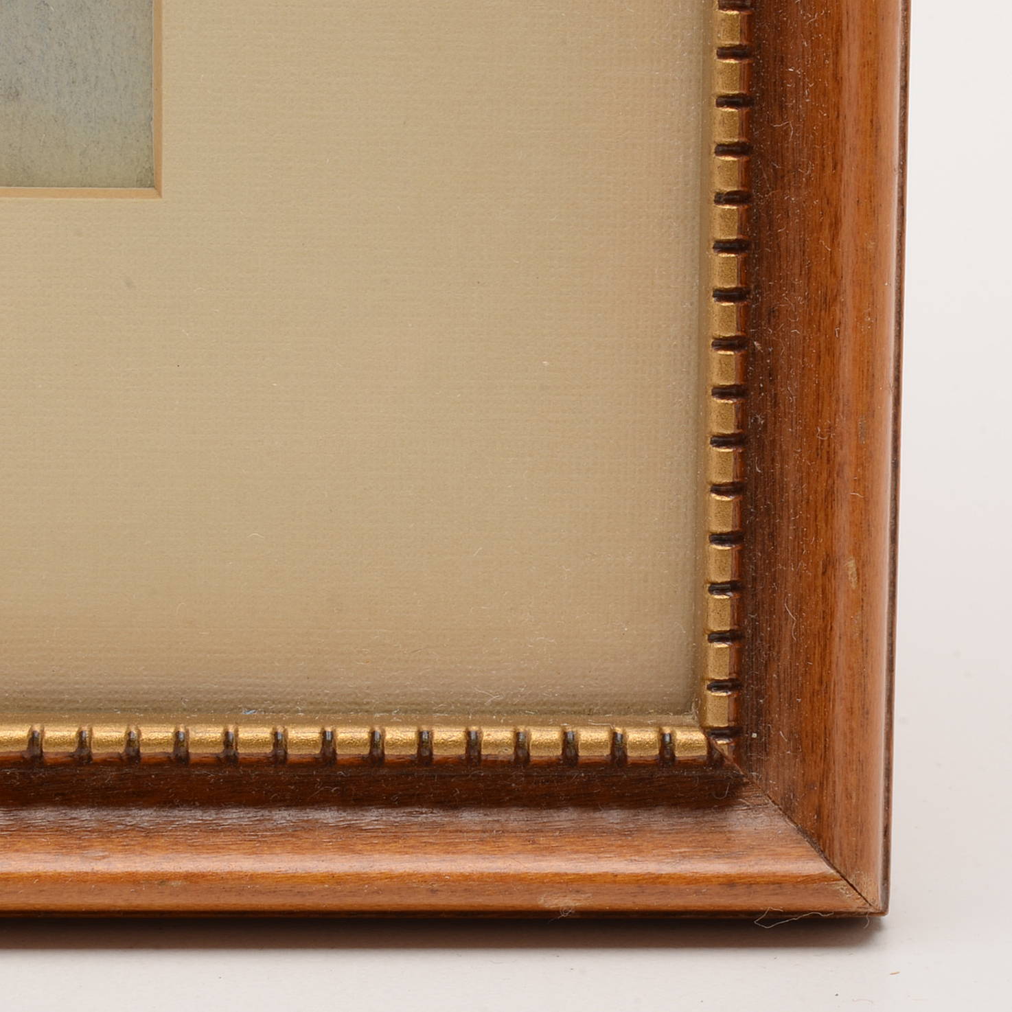 Signed Original Watercolor of Outdoor Courtyard Scene