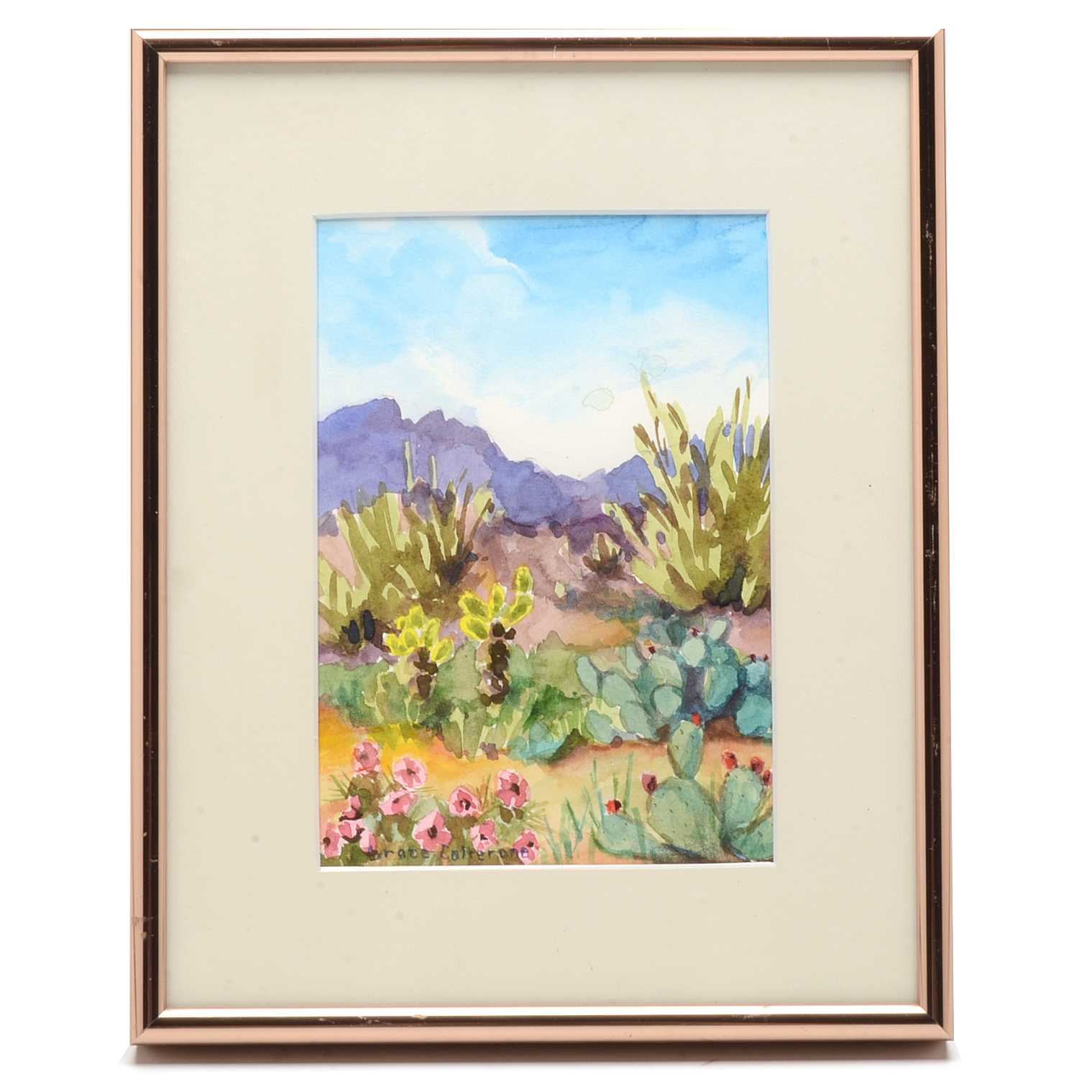 Grace Calterone Original Watercolor "Teddy Bears + Hedgehogs"